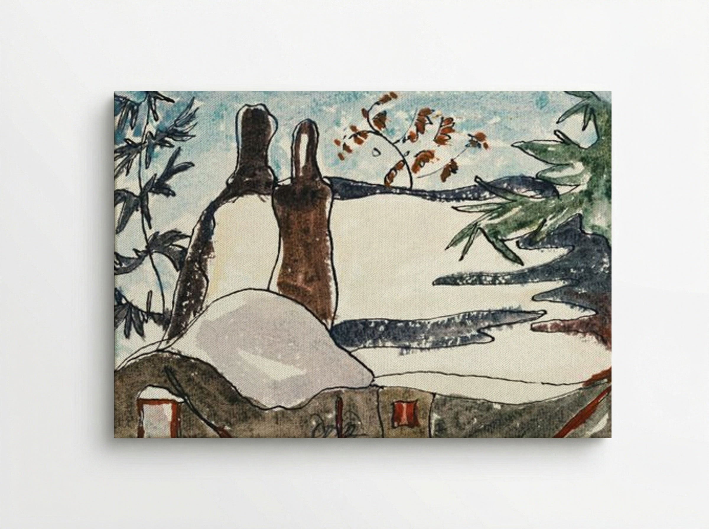 Snowy Rooftops and Trees - Arthur Dove - Canvas