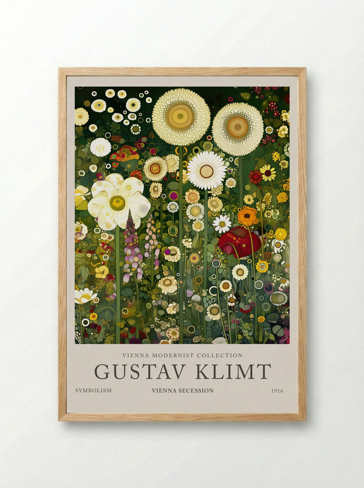 Summer Garden Echo - Gustav Klimt - Framed Print Wood