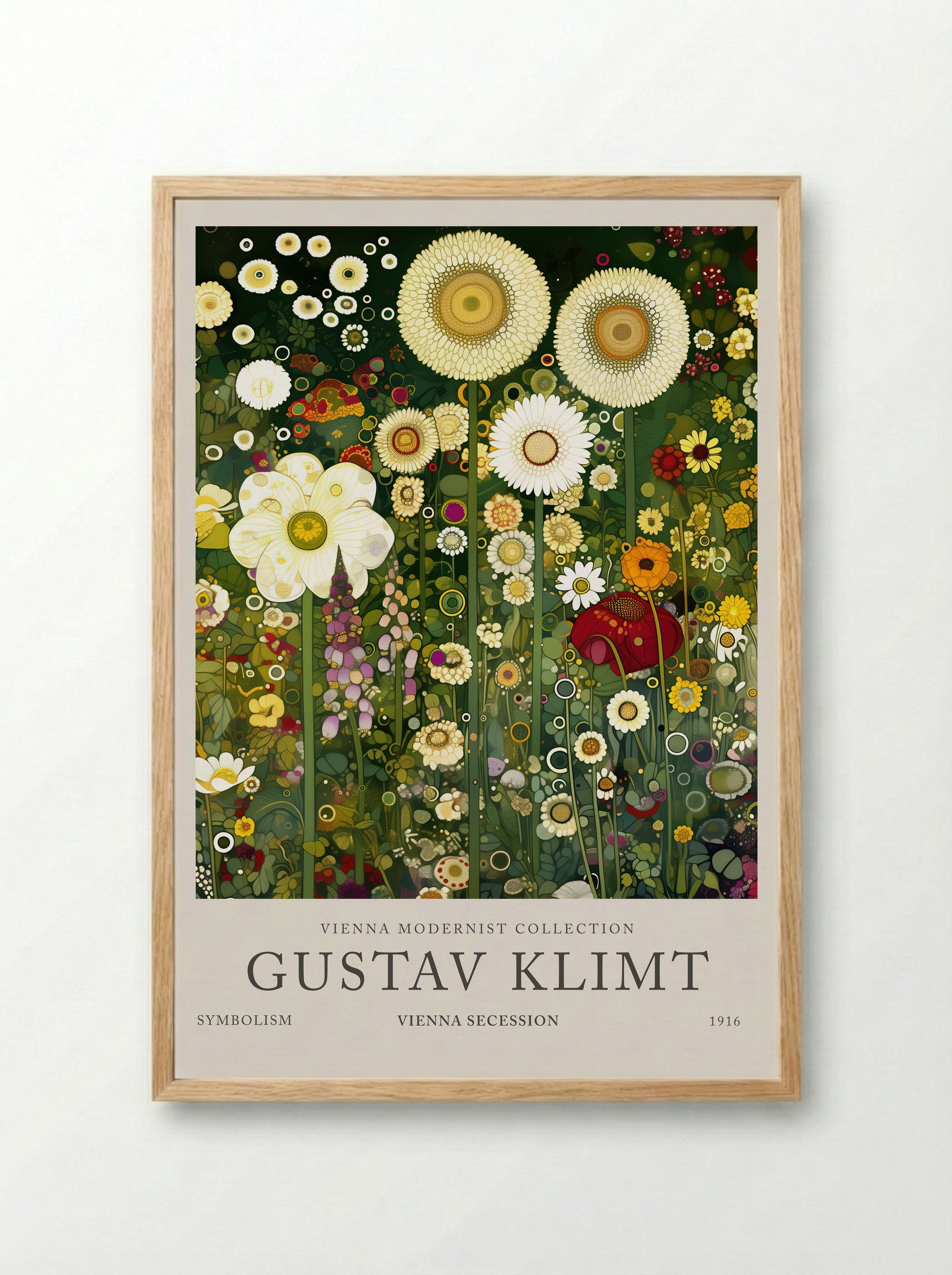 Summer Garden Echo - Gustav Klimt - Framed Print Wood