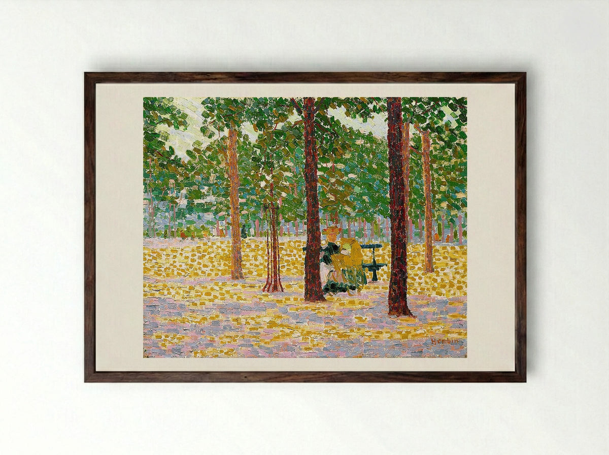 Park in Paris - Auguste Herbin - Framed Print Dark Wood