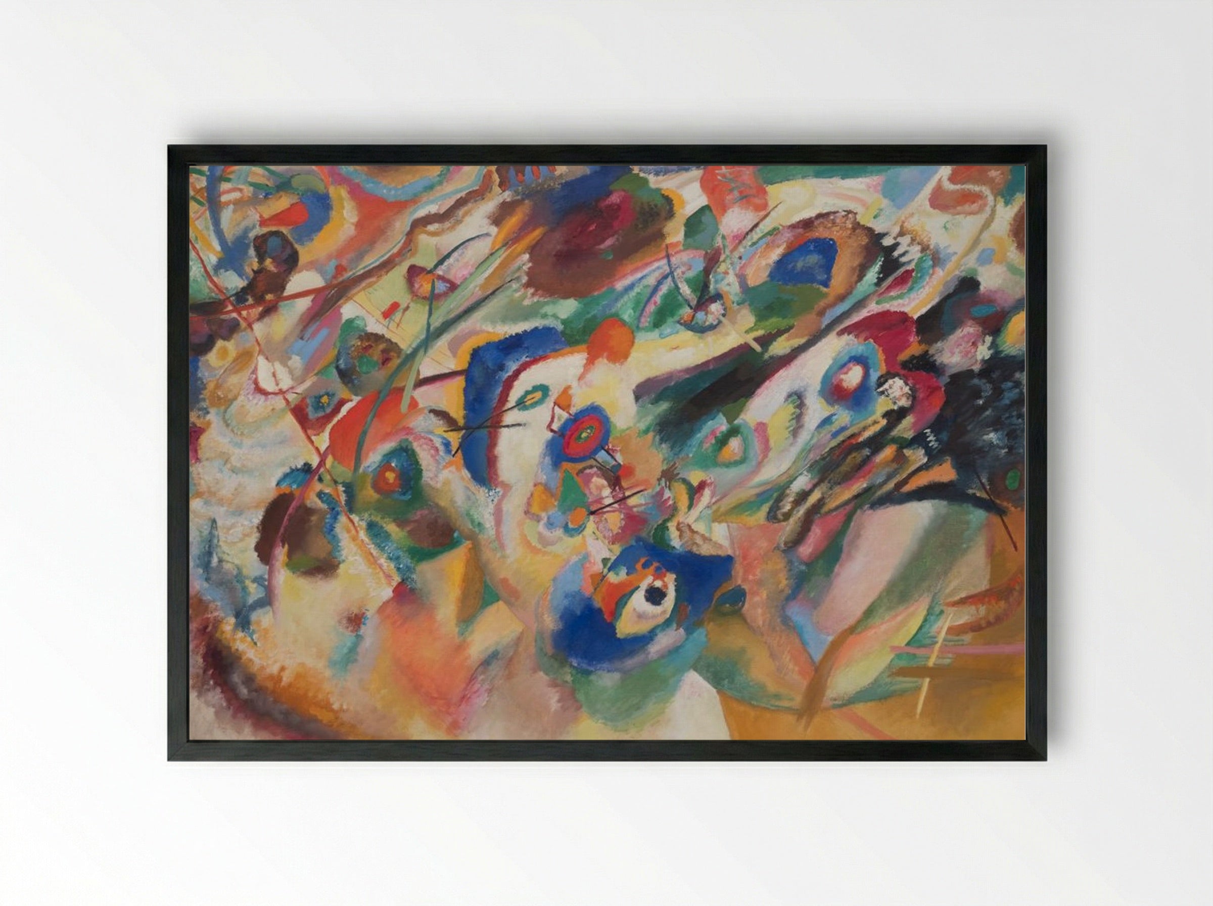 Sketch 2 for Composition VII - Wassily Kandinsky - Framed Print Black