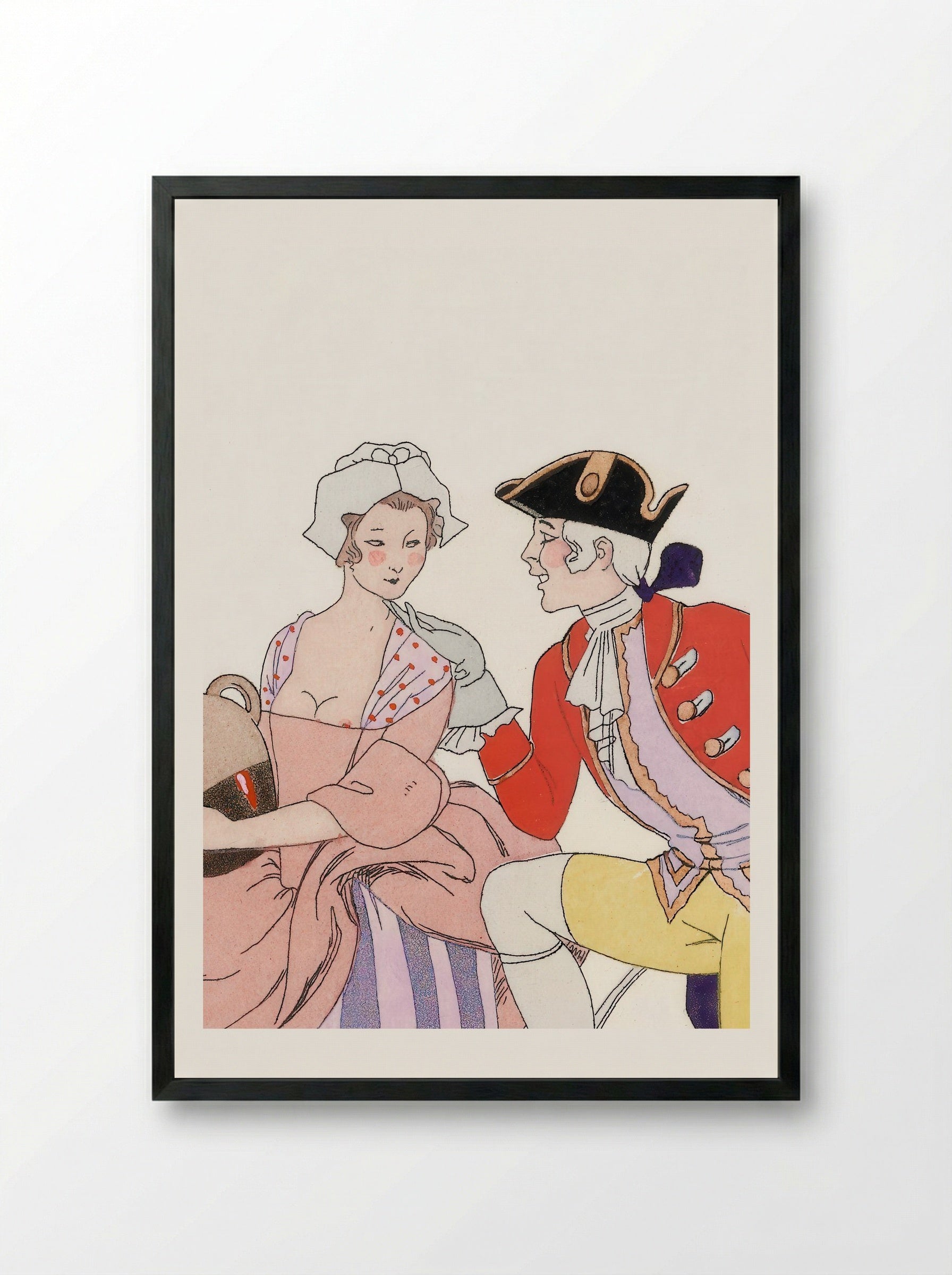 La Cruche caffée - George Barbier - Framed Print Black