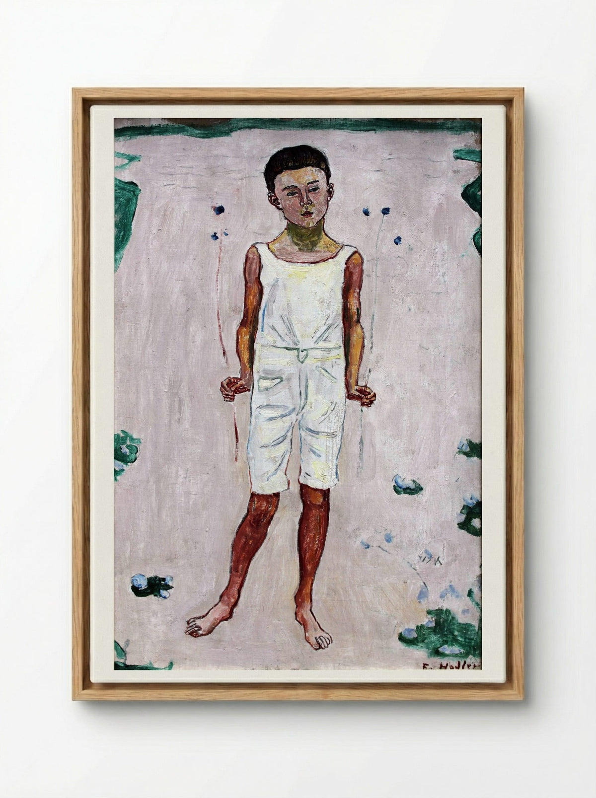 Childhood - Ferdinand Hodler - Framed Canvas Wood