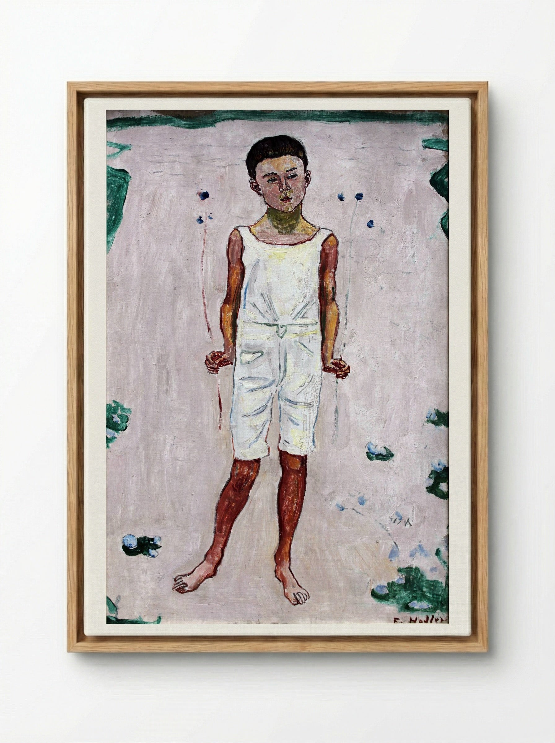 Childhood - Ferdinand Hodler - Framed Canvas Wood