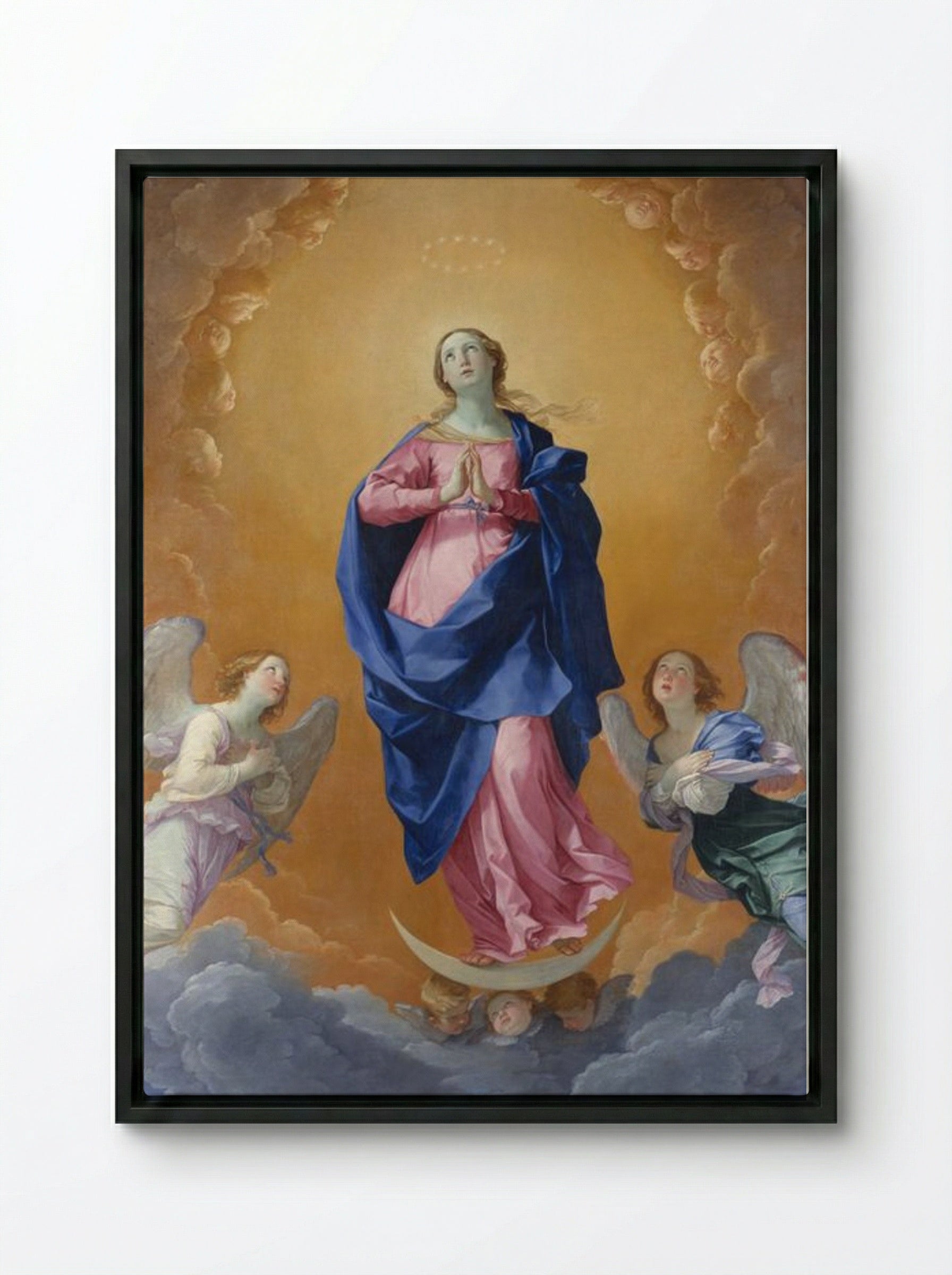 The Immaculate Conception - Guido Reni - Framed Canvas Black