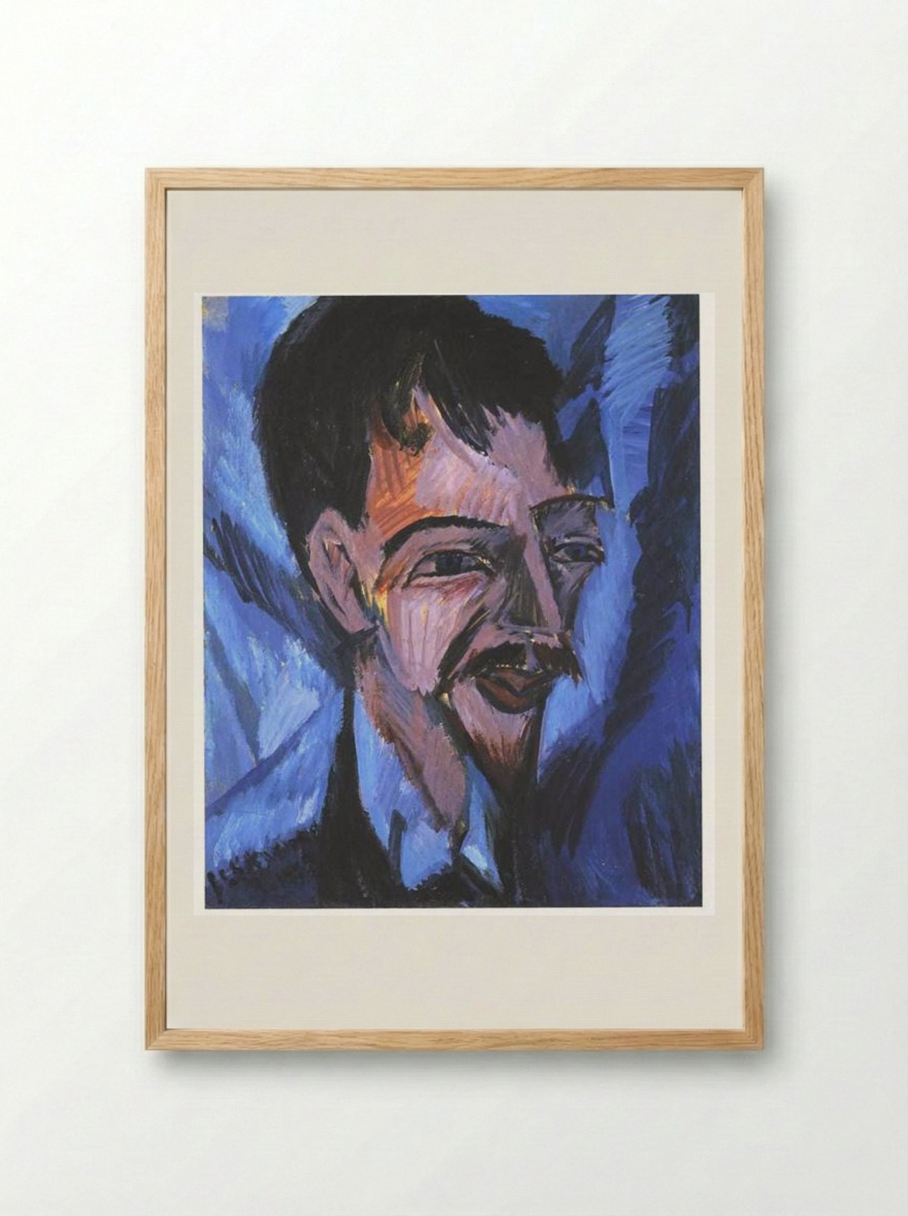 Alfred Döblin - Ernst Ludwig Kirchner - Framed Print Wood
