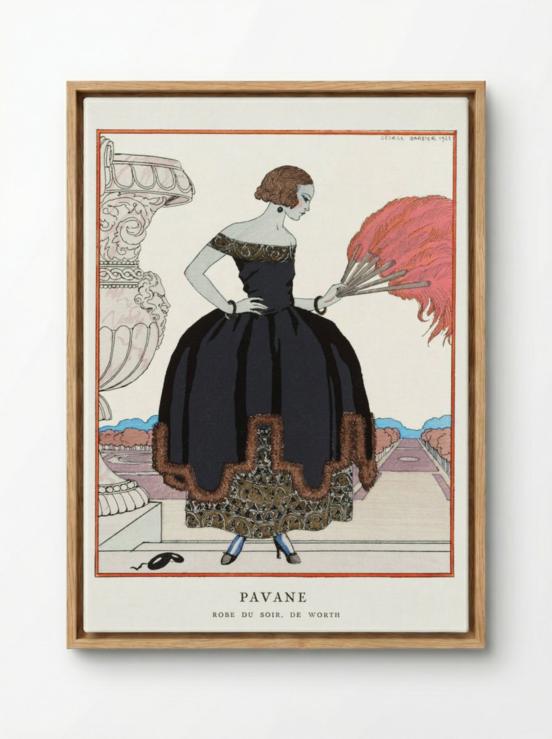 Pavane - George Barbier - Framed Canvas Wood