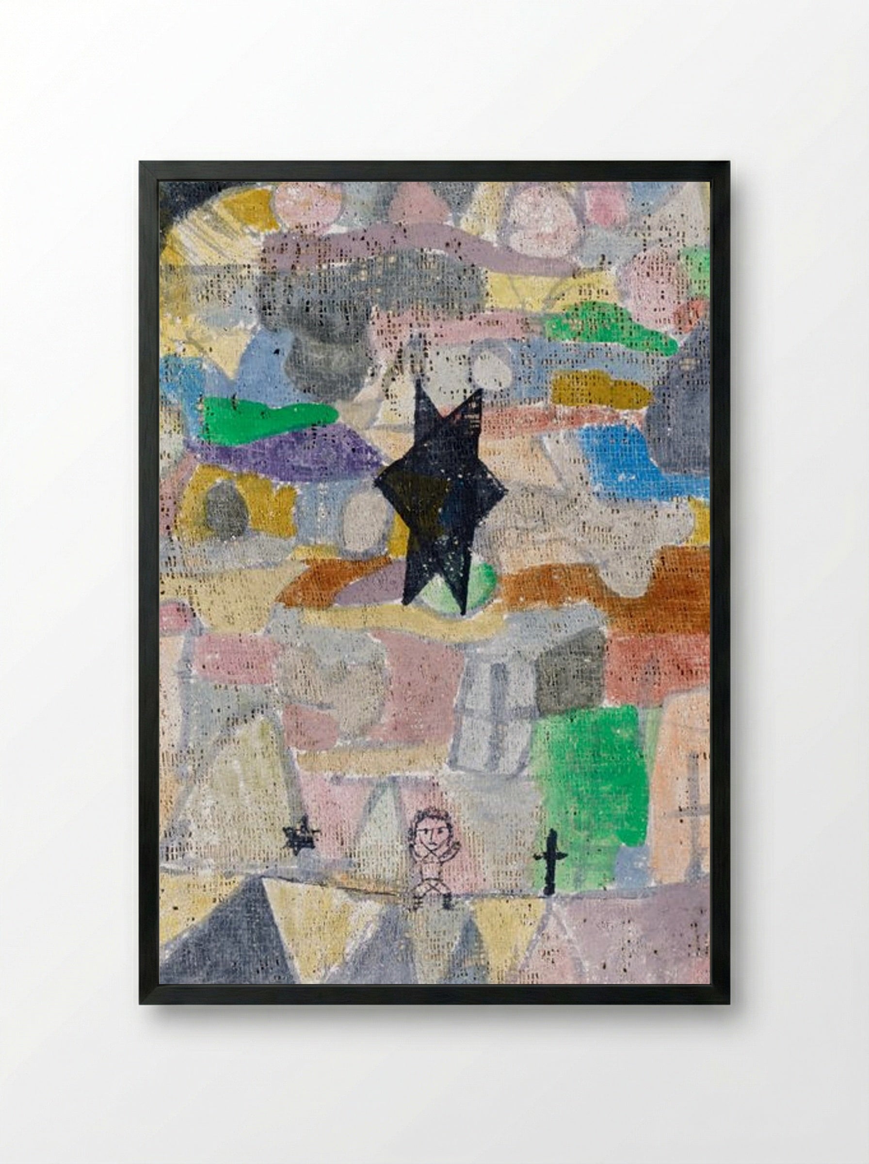 Under a Black Star - Paul Klee - Framed Print Black