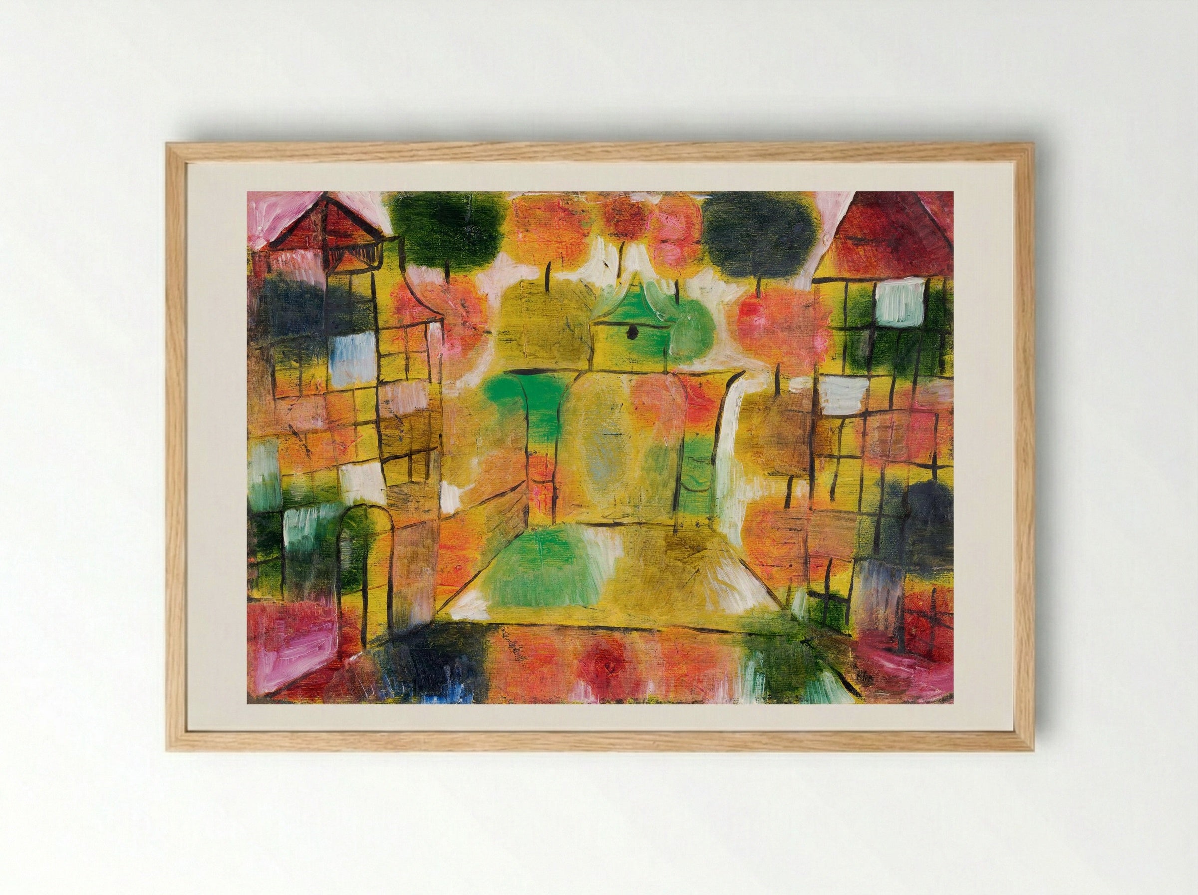 Tree and Architecture, Rhythms - Paul Klee - Framed Print Wood