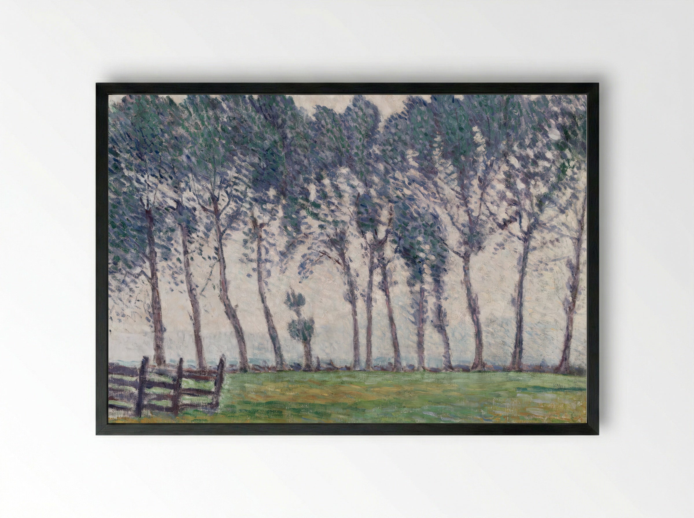 Rainy Weather at Hampton Court - Alfred William Finch - Framed Print Black