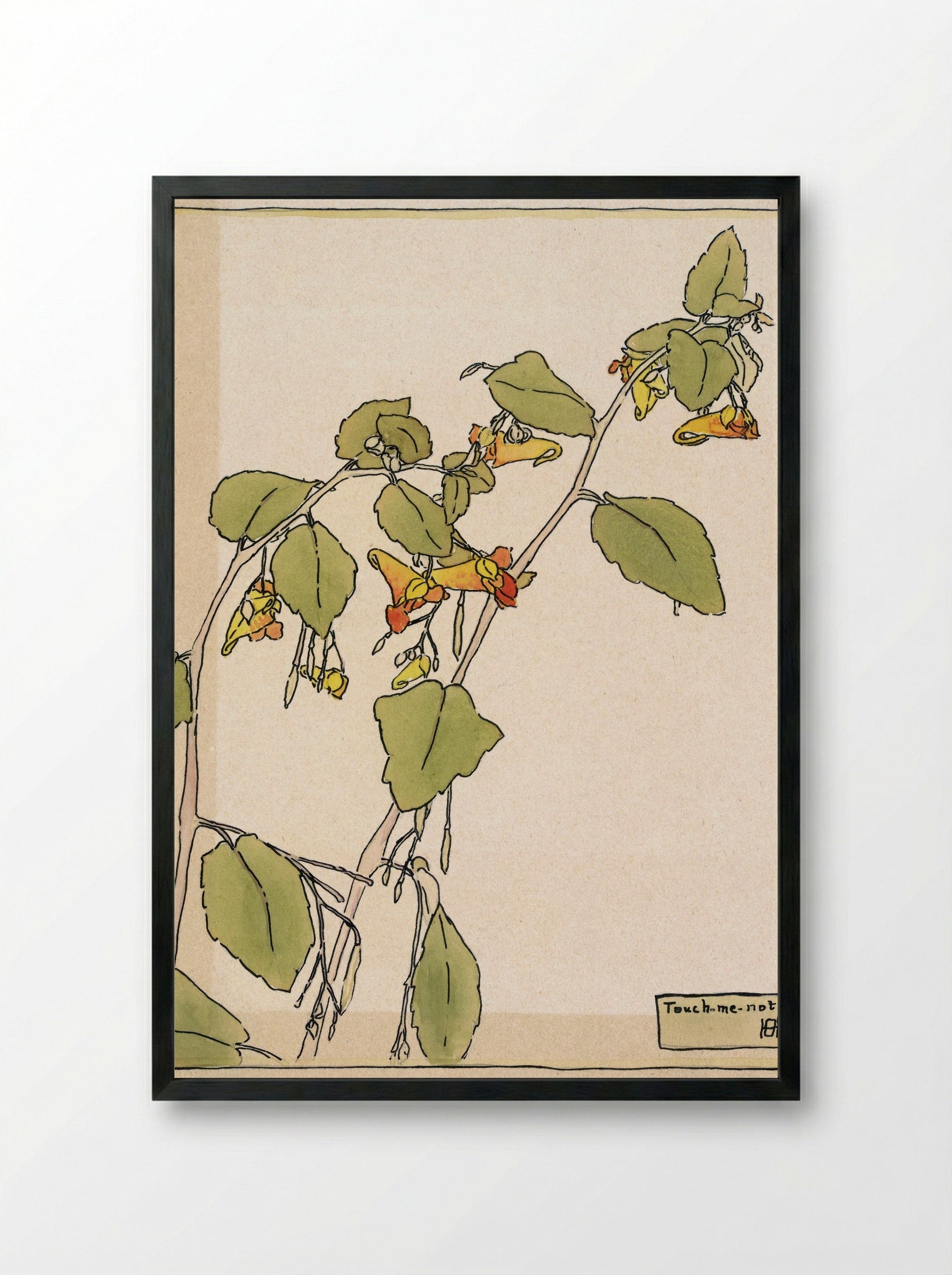 Touch Me Not (1915) - Hannah Borger Overbeck - Framed Print Black