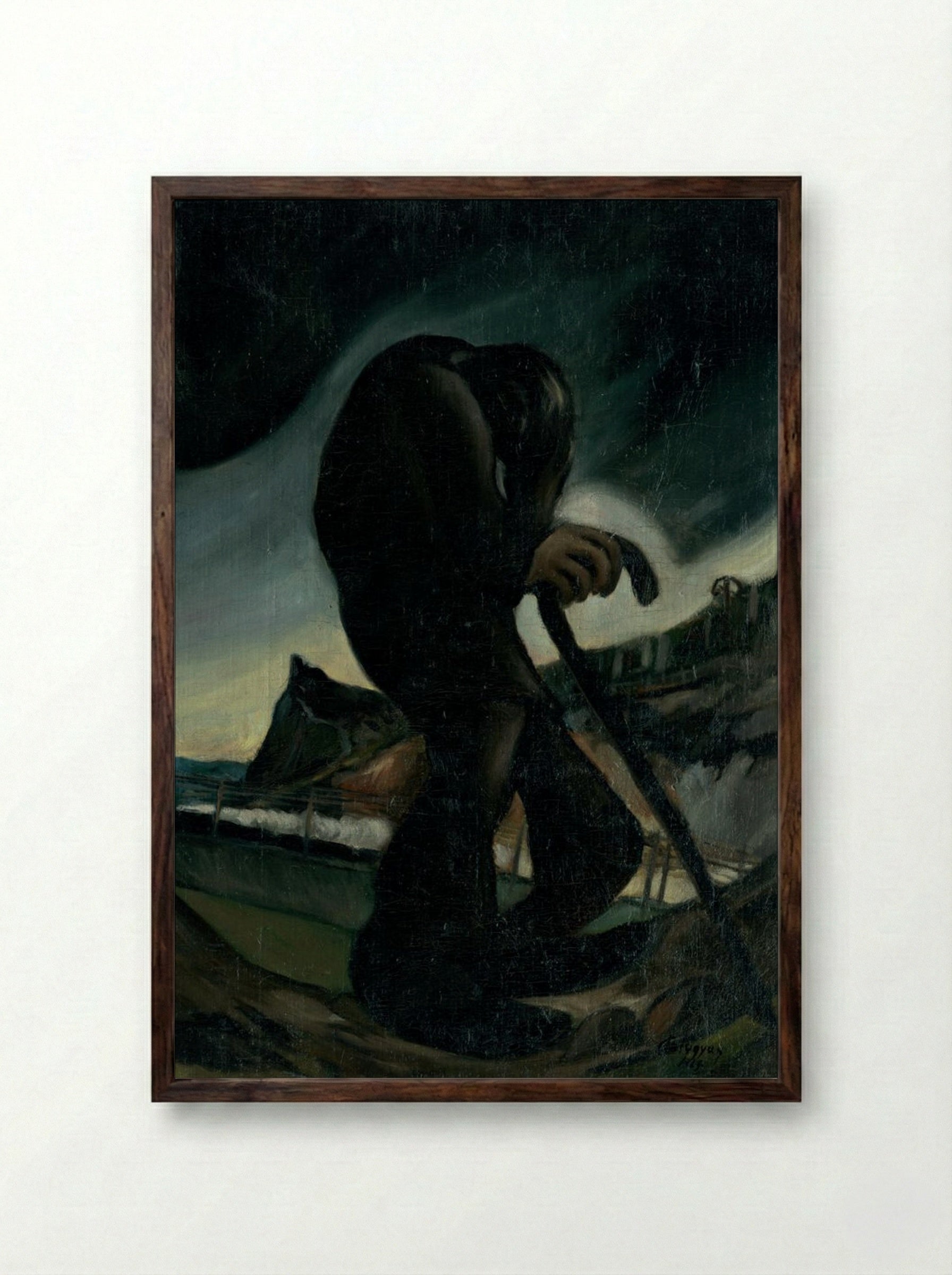 The Wandering Jew - Zolo Palugyay - Framed Print Dark Wood