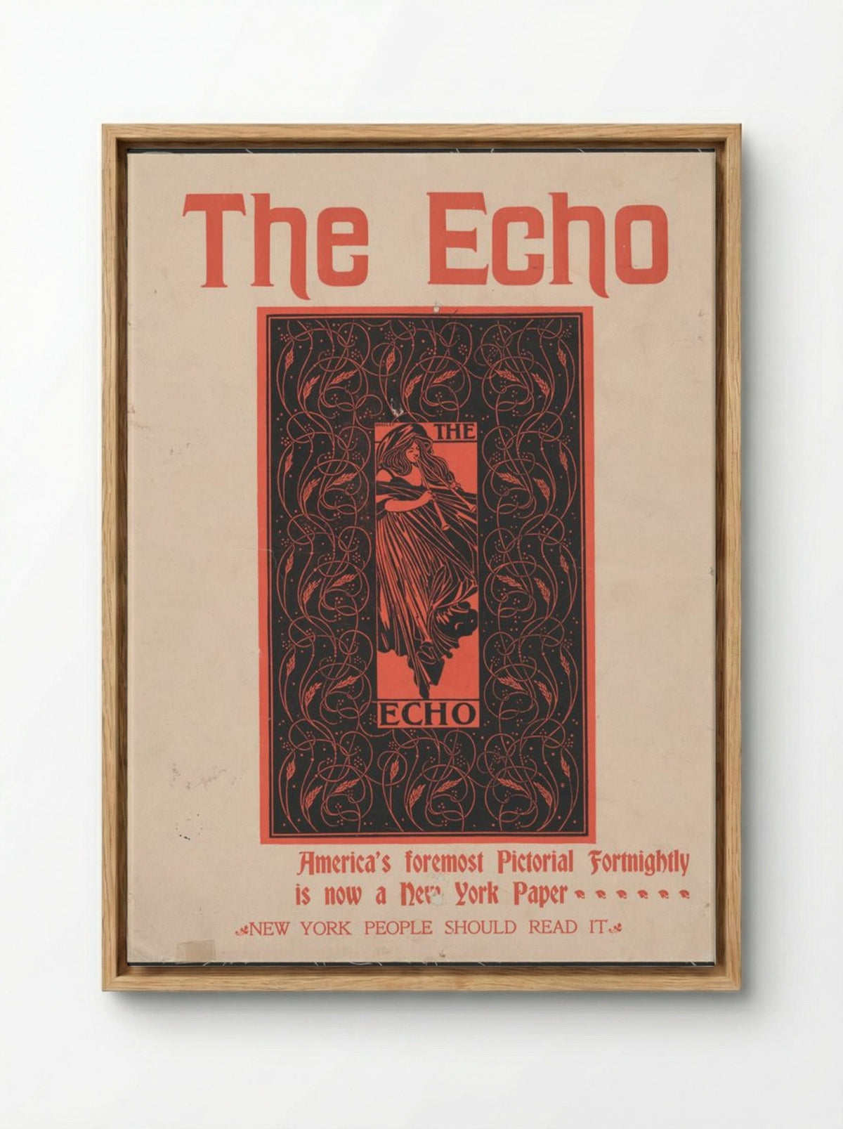 The Echo - America's Foremost Pictorial Fortnightly - Will H. Bradley - Framed Canvas Wood