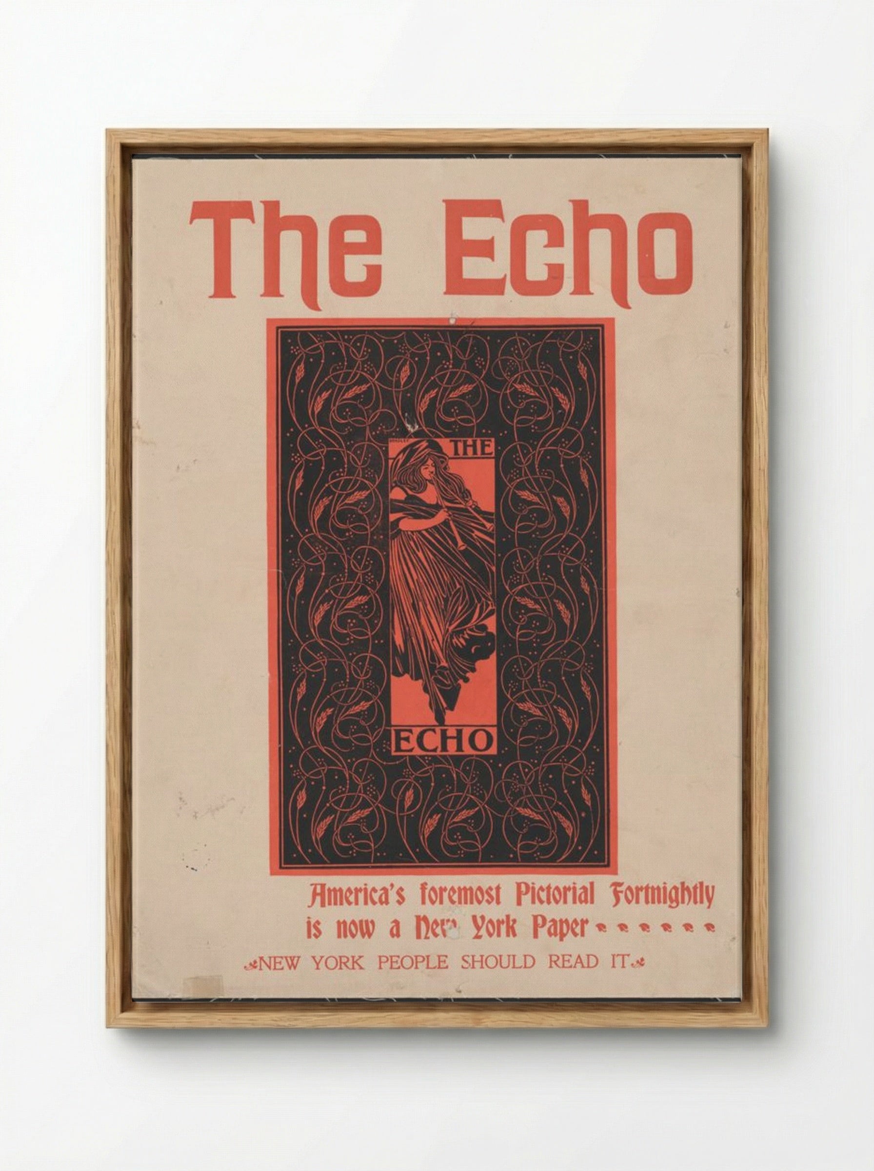 The Echo - America's Foremost Pictorial Fortnightly - Will H. Bradley - Framed Canvas Wood