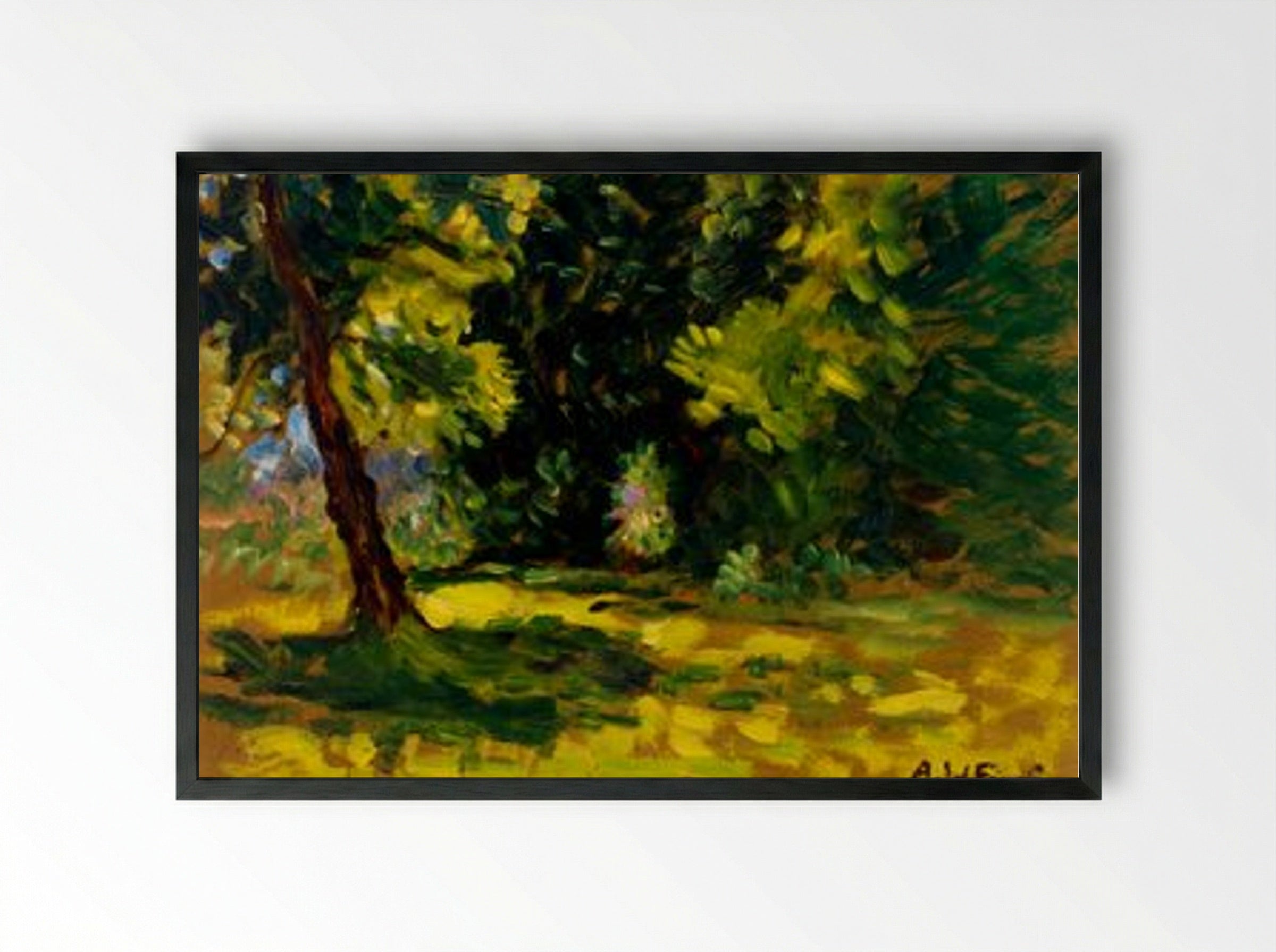 Bushes - Alfred William Finch - Framed Print Black