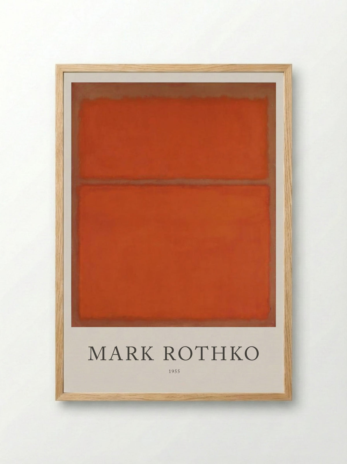 Untitled (Orange and Brown) - Mark Rothko - Framed Print Wood