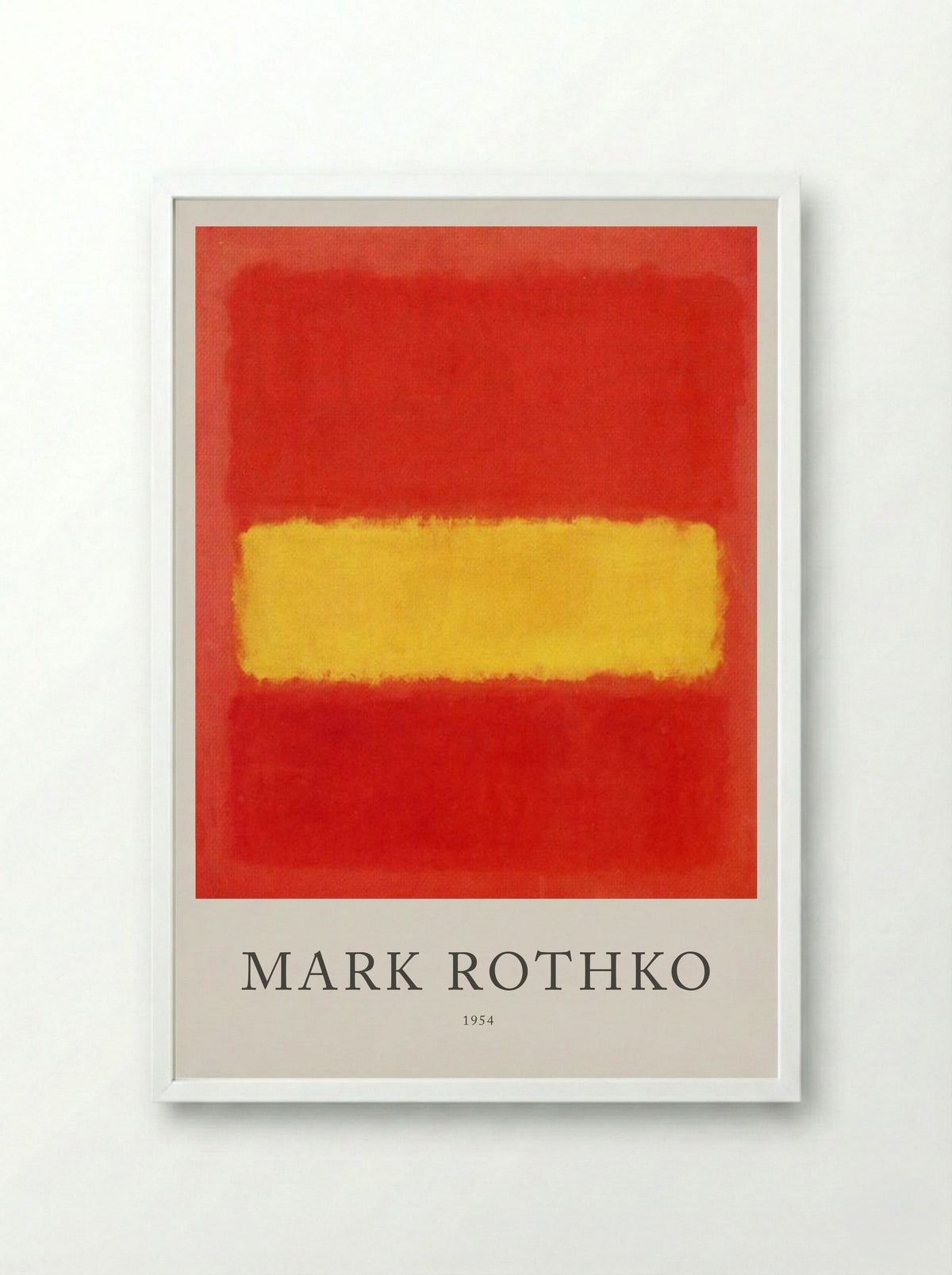 Untitled (Red and Yellow) - Mark Rothko - Framed Print White
