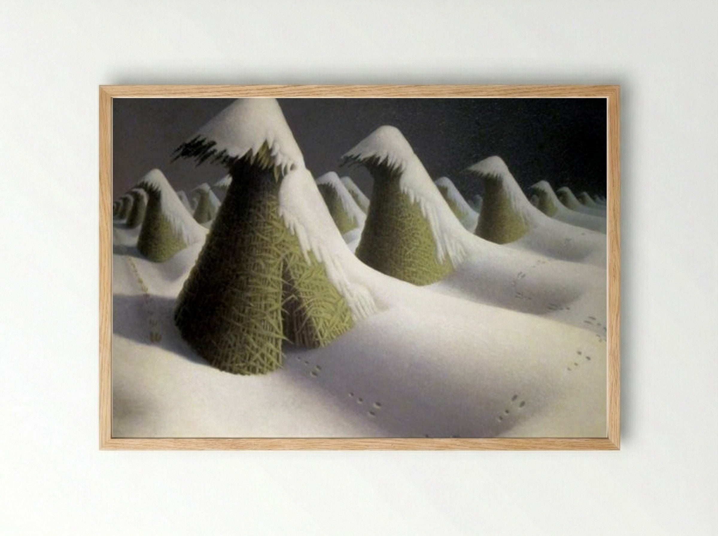 January - Grant Wood - Framed Print Wood