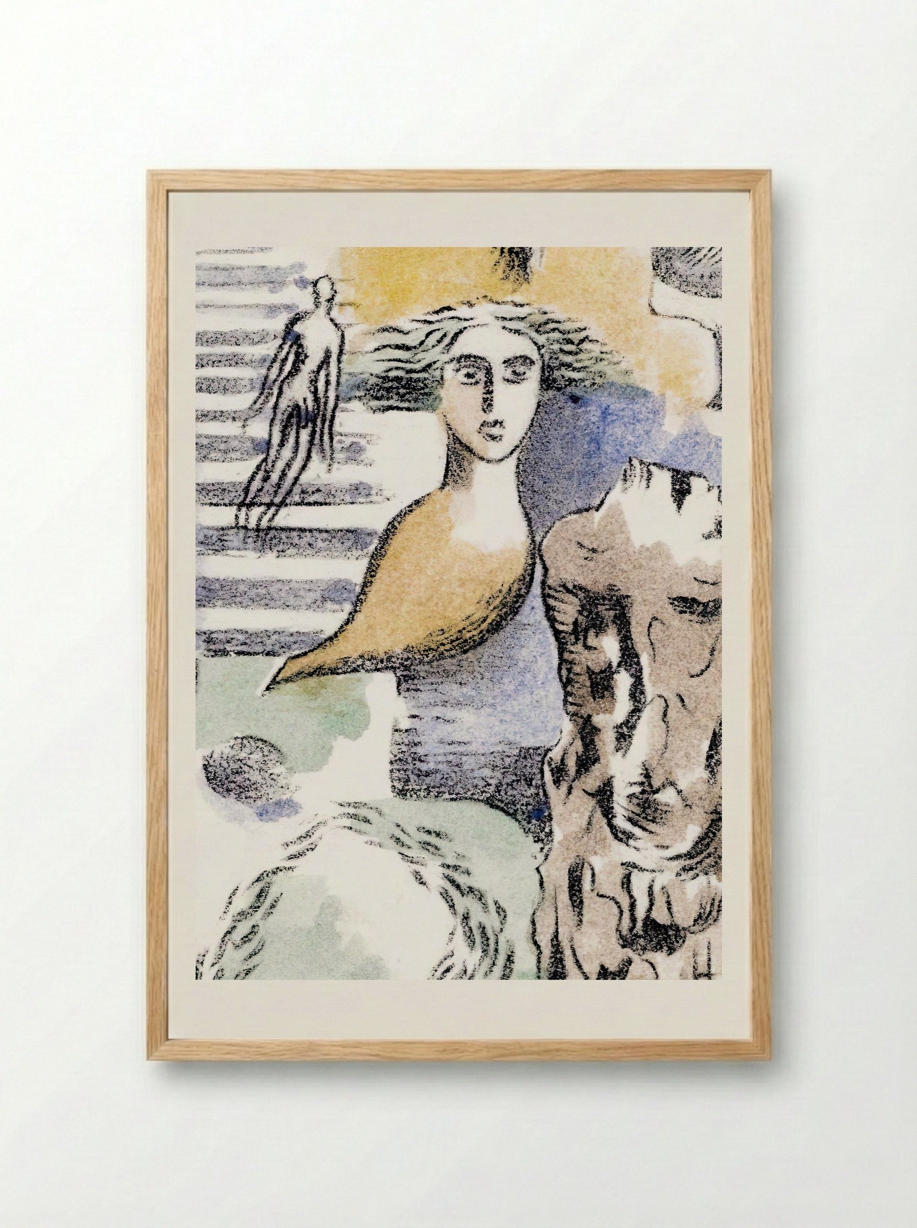 Design for Urne Buriall and Ghosts - Paul Nash - Framed Print Wood
