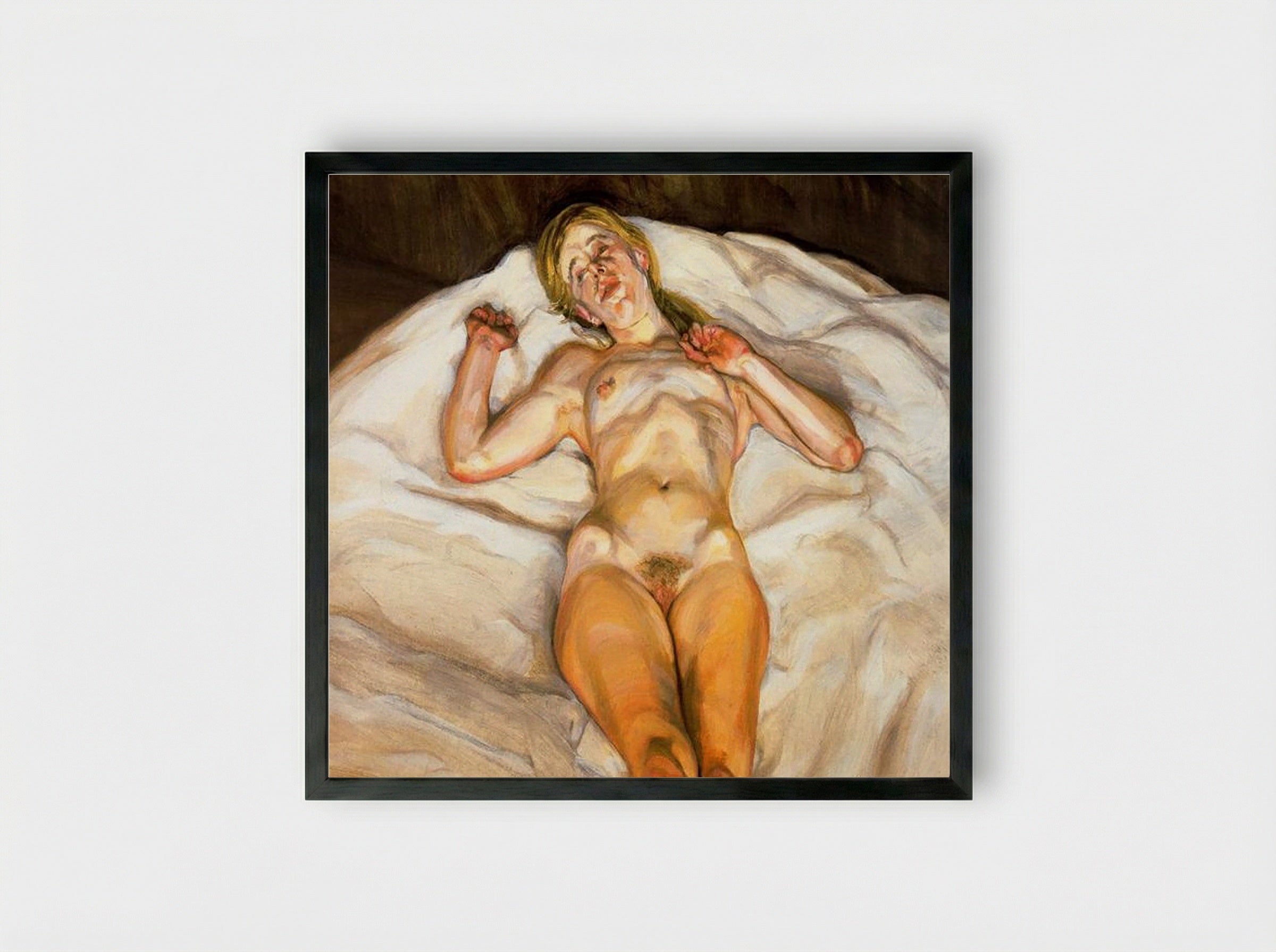 Naked Girl - Lucian Freud - Framed Print Black