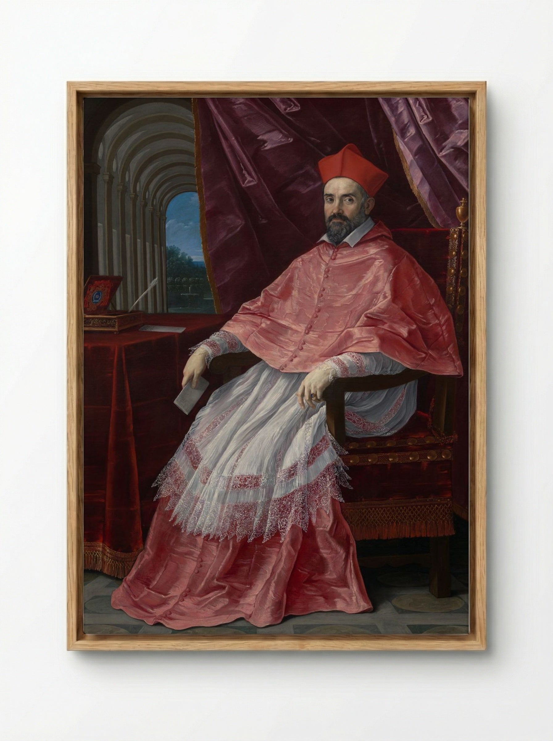 Cardinal Roberto Ubaldini - Guido Reni - Framed Canvas Wood