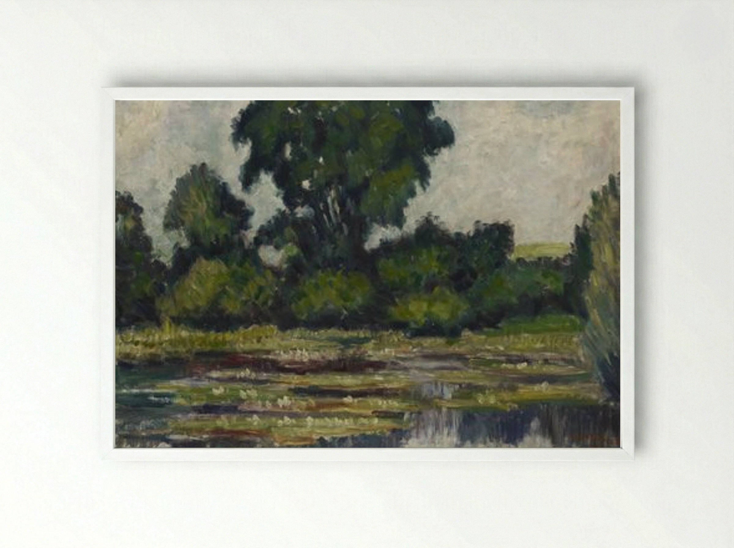 Lumpeita - Alfred William Finch - Framed Print White