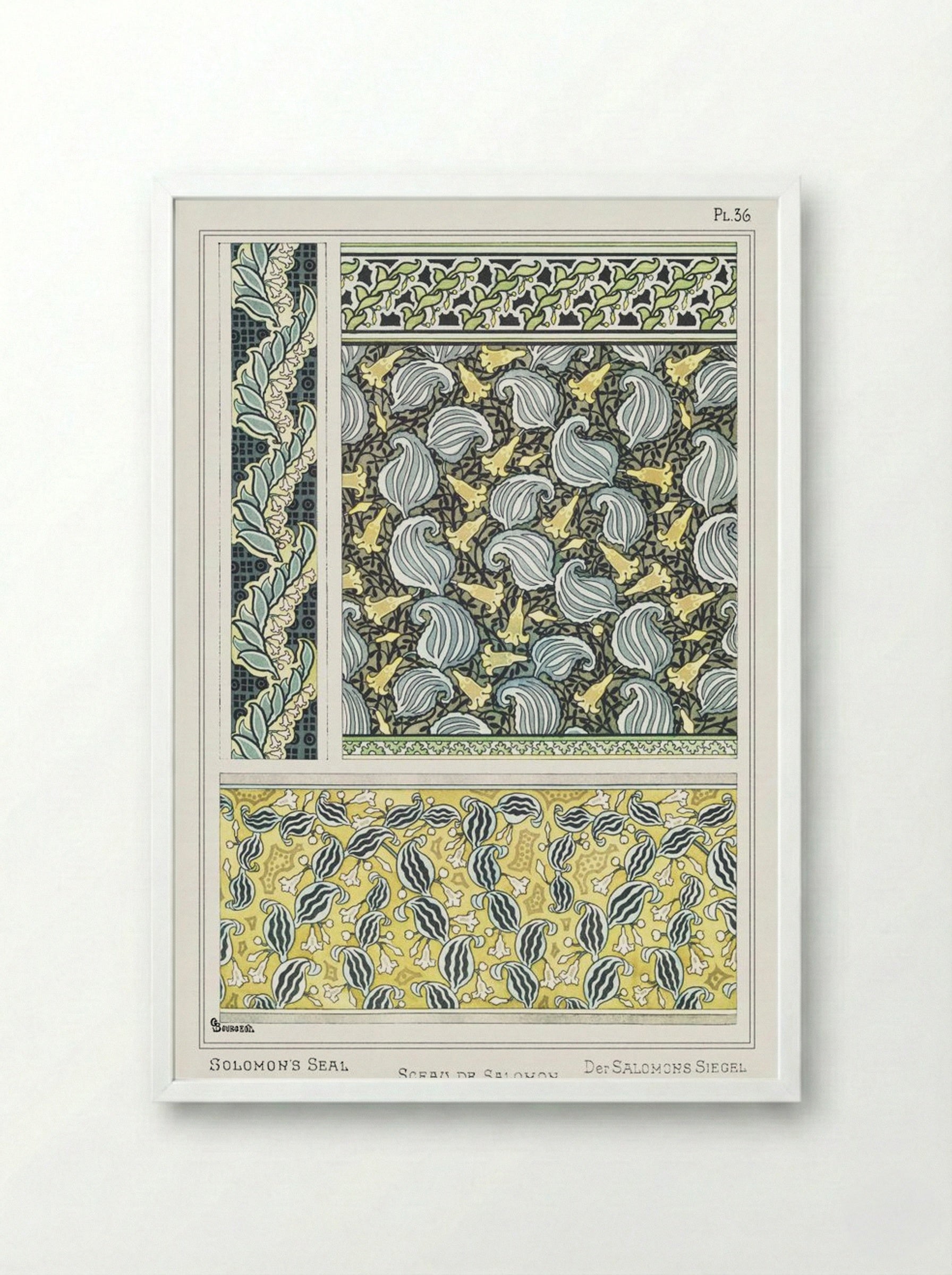 Sceau de Salomon (Solomon's Seal) - Maurice Pillard Verneuil - Framed Print White