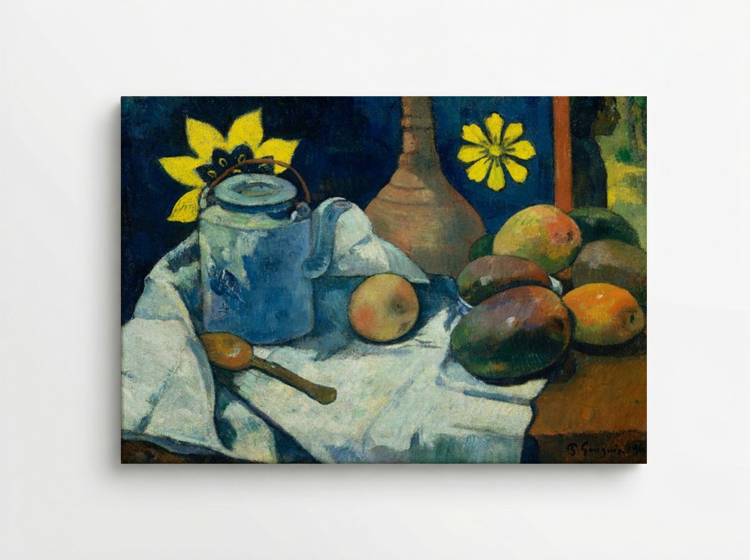 Still Life with Teapot and Fruit - Paul Gauguin - Canvas