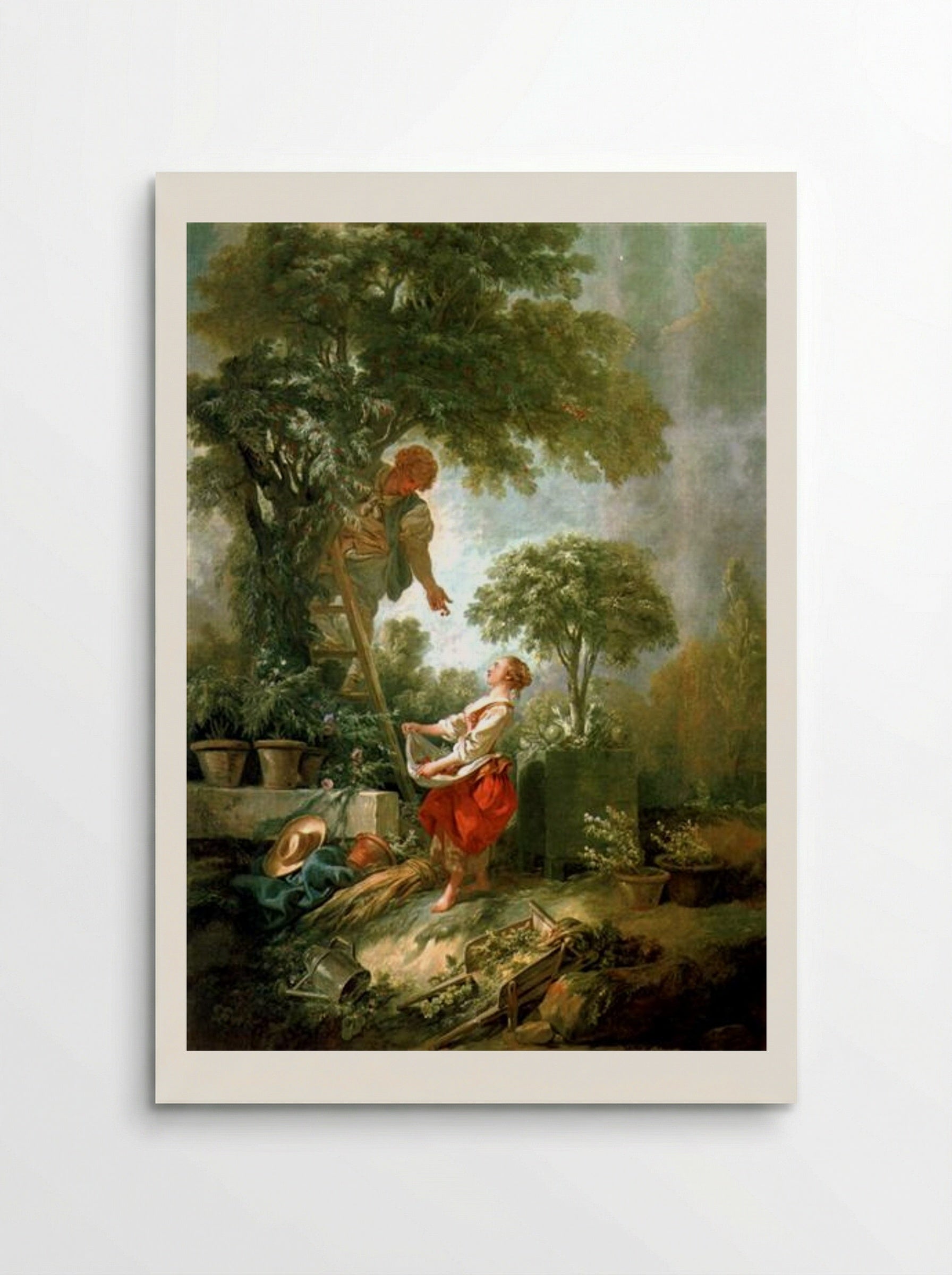 Landscape with Cherry Picker - François Boucher - Poster