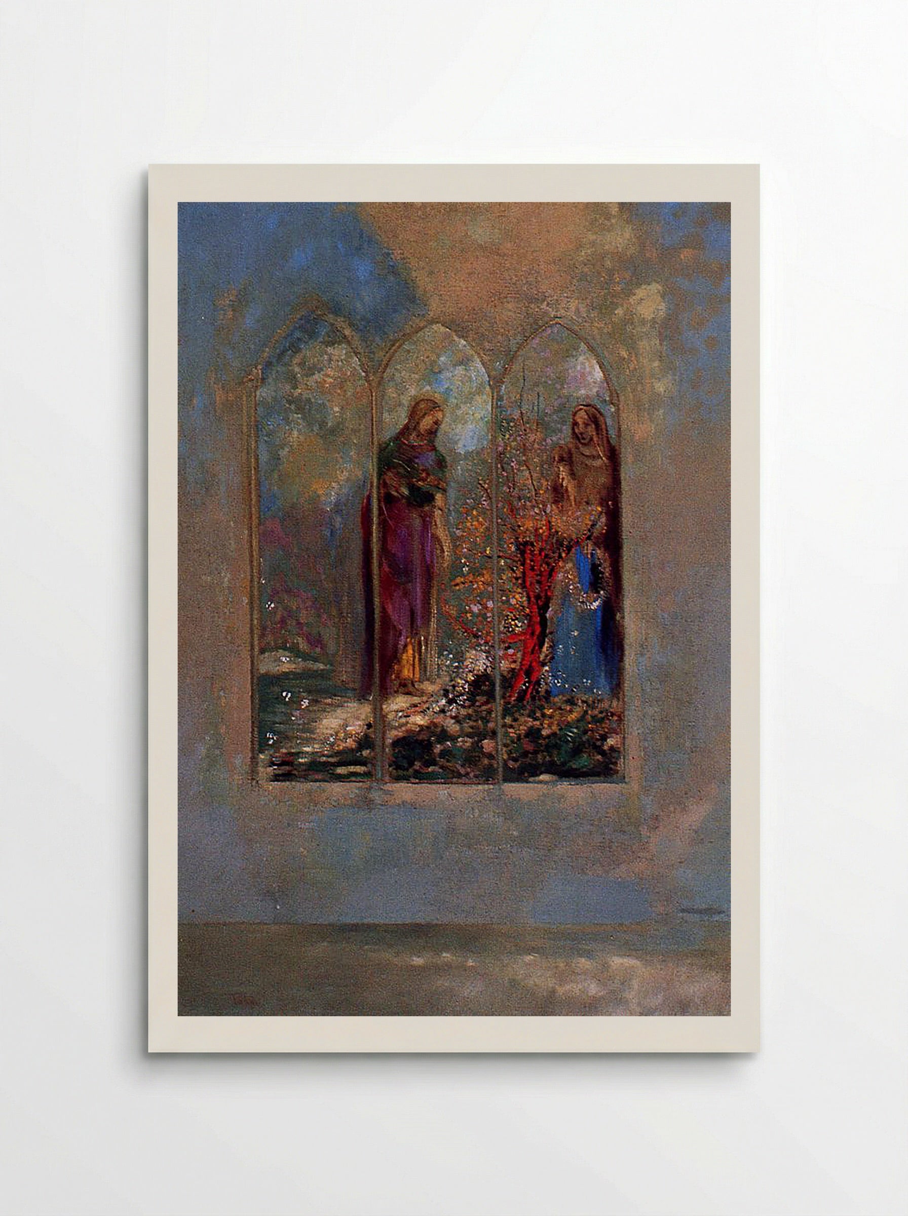 Figures in a Triptych Window - Fine Art Print - Poster