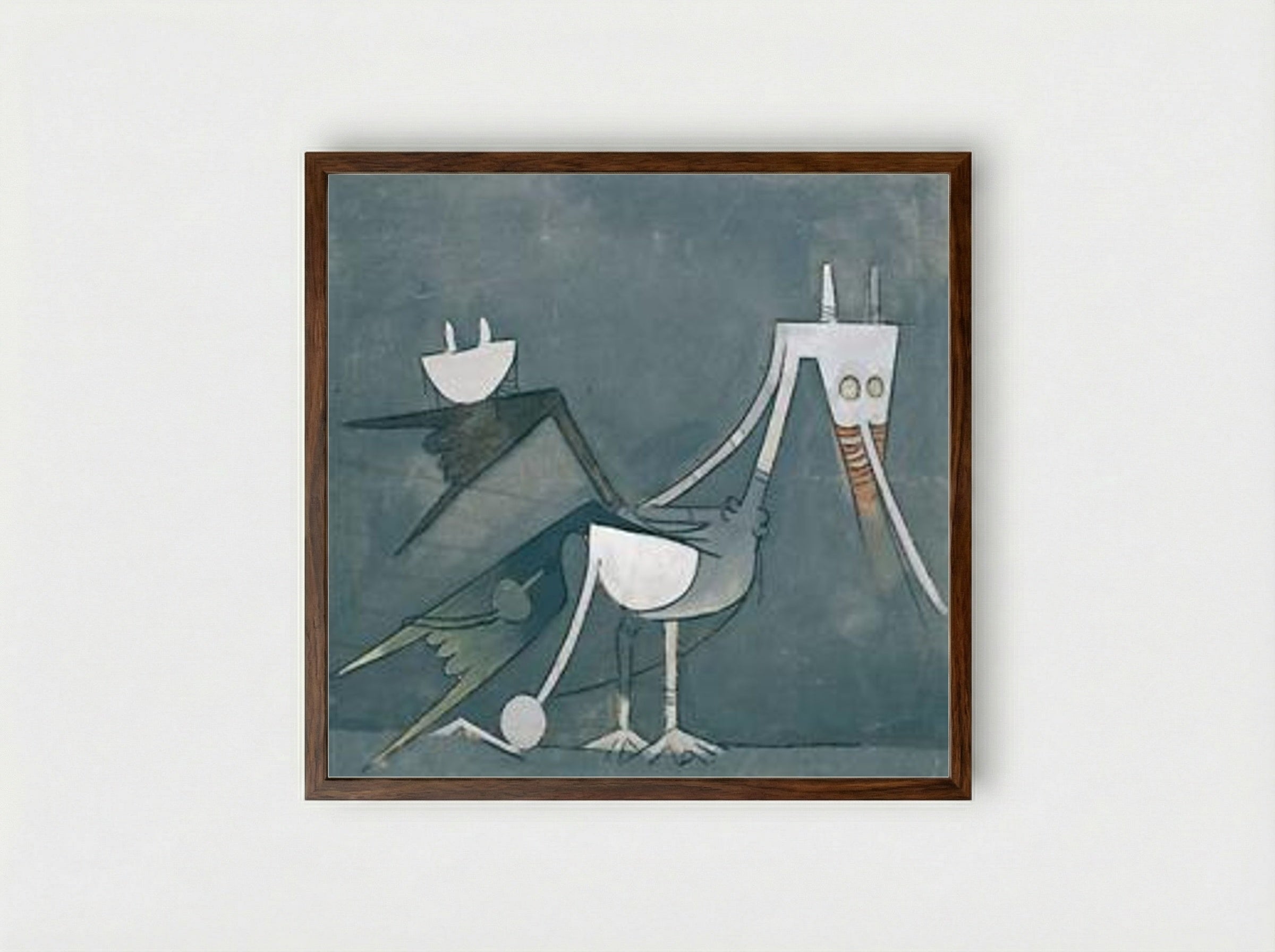 Coq caraïbe - Wifredo Lam - Framed Print Dark Wood