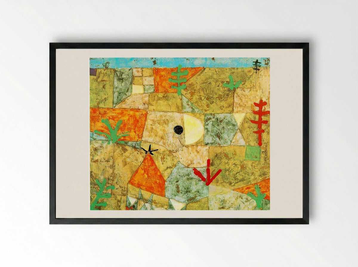 Southern Gardens - Paul Klee - Framed Print Black