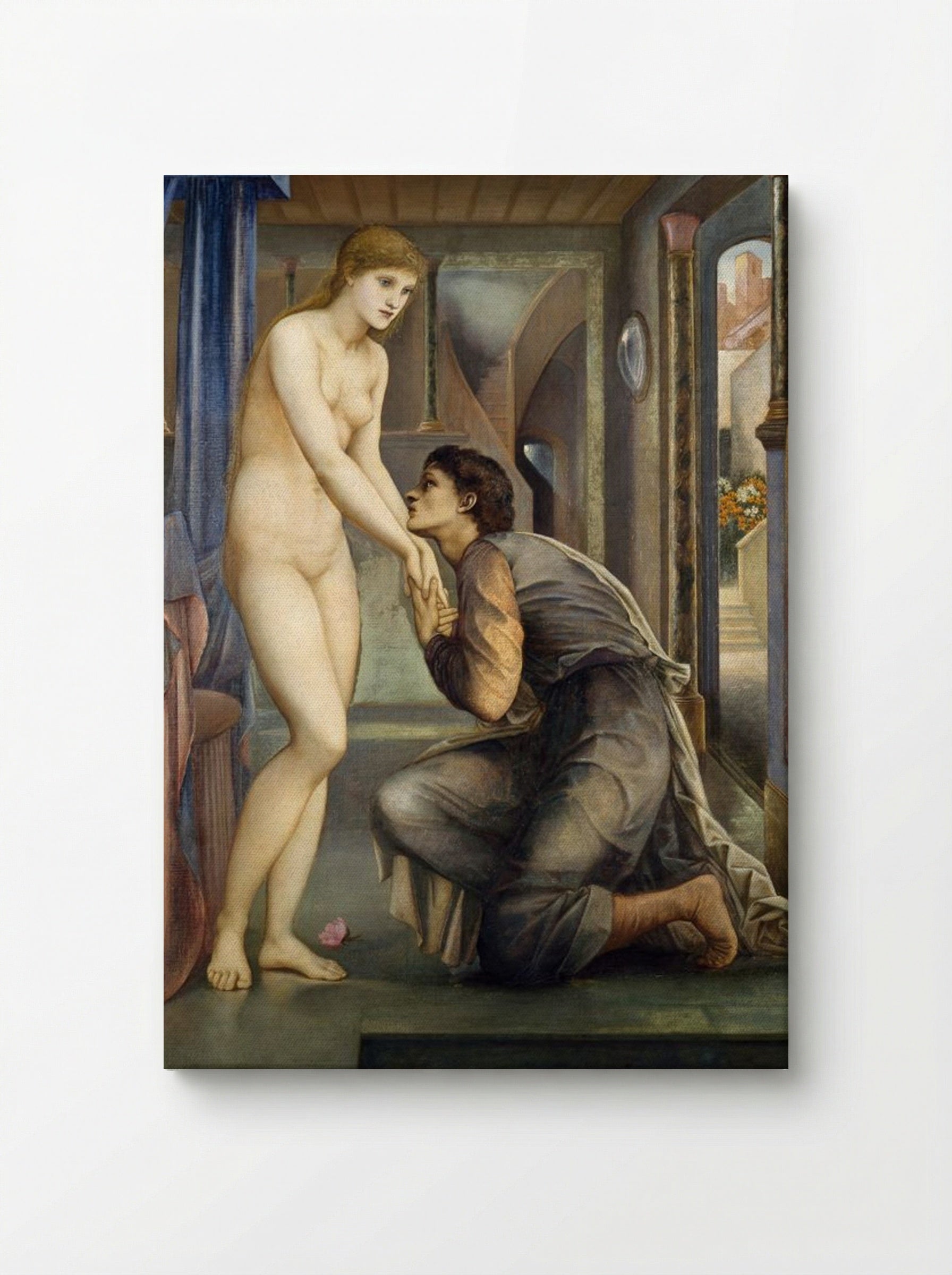 Pygmalion and the Image - The Soul Attains - Edward Burne-Jones - Canvas