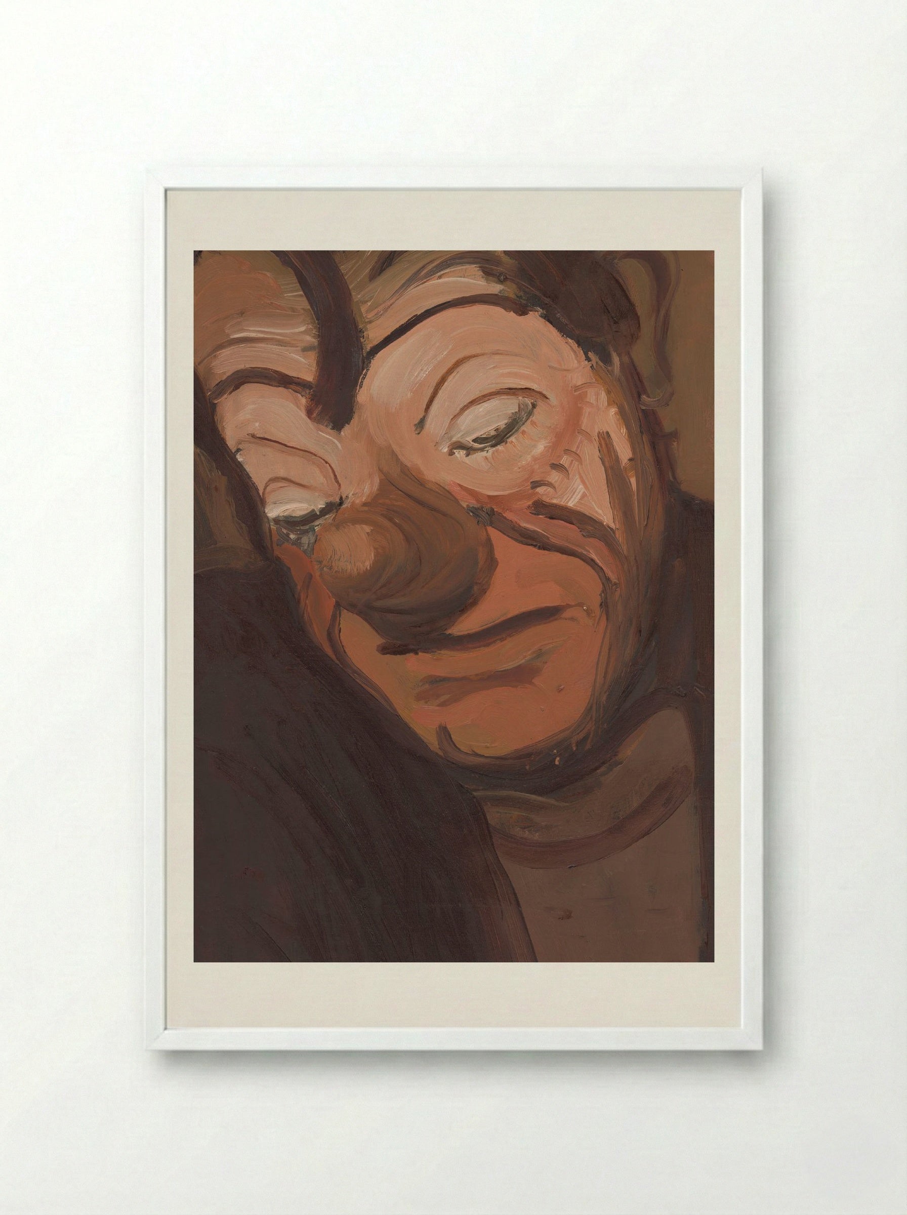 Clown - Cyprián Majerník - Framed Print White
