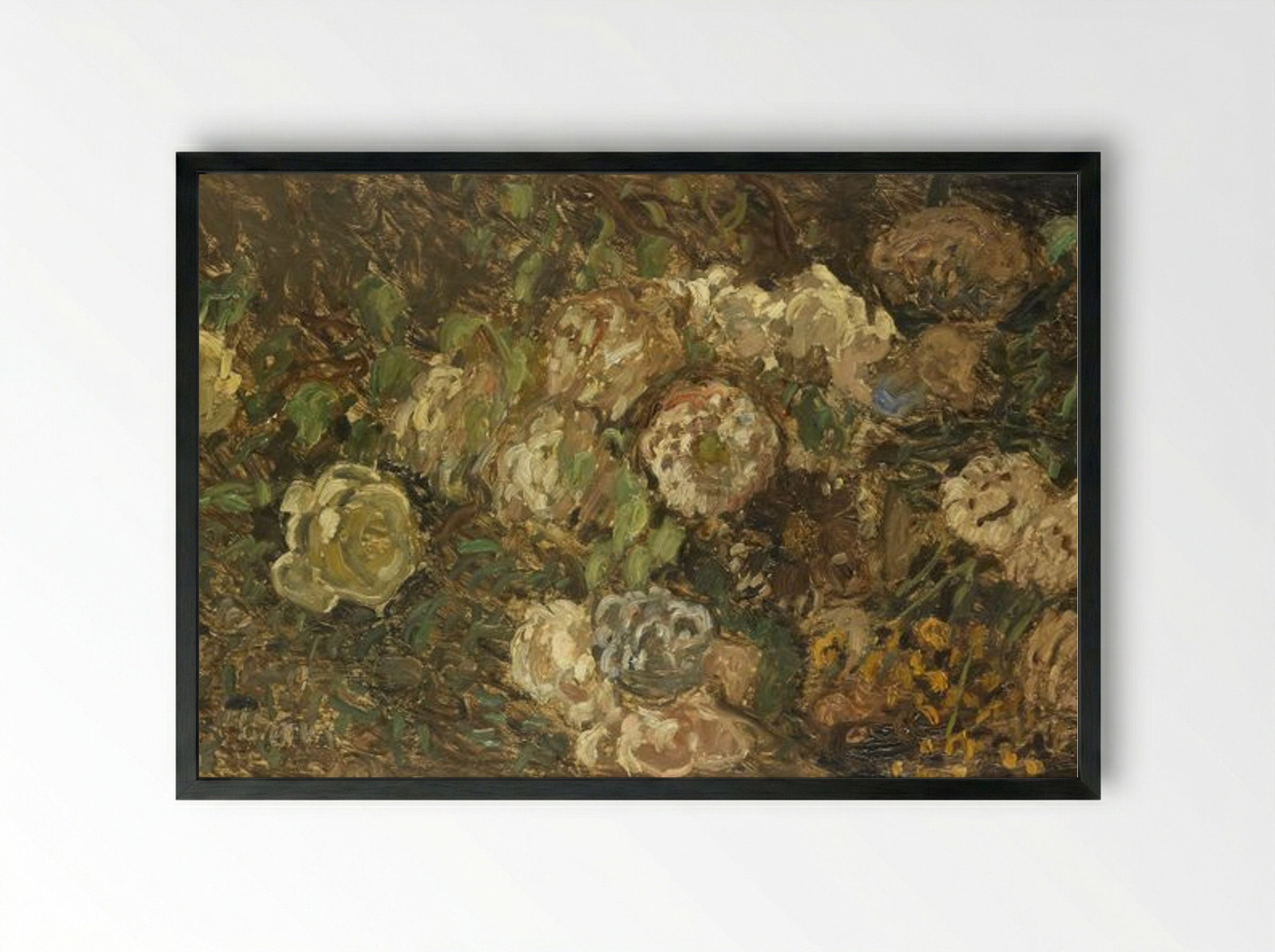 Flowers - Claude Monet - Framed Print Black