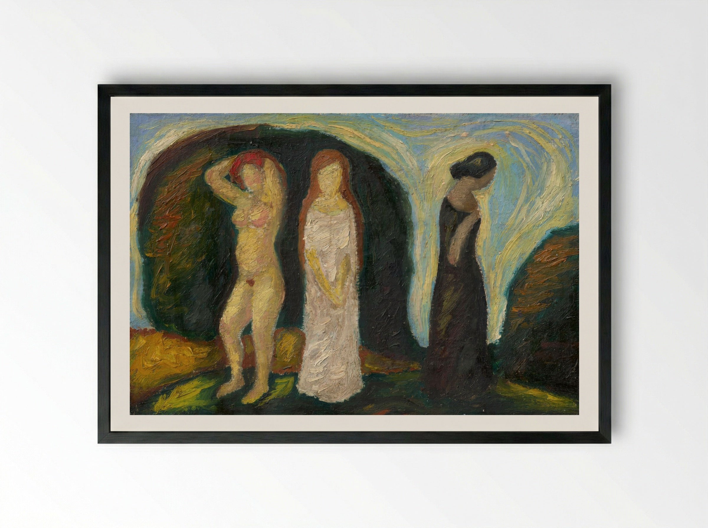 The Three Stages of a Woman's Life - Mikuláš Galanda - Framed Print Black