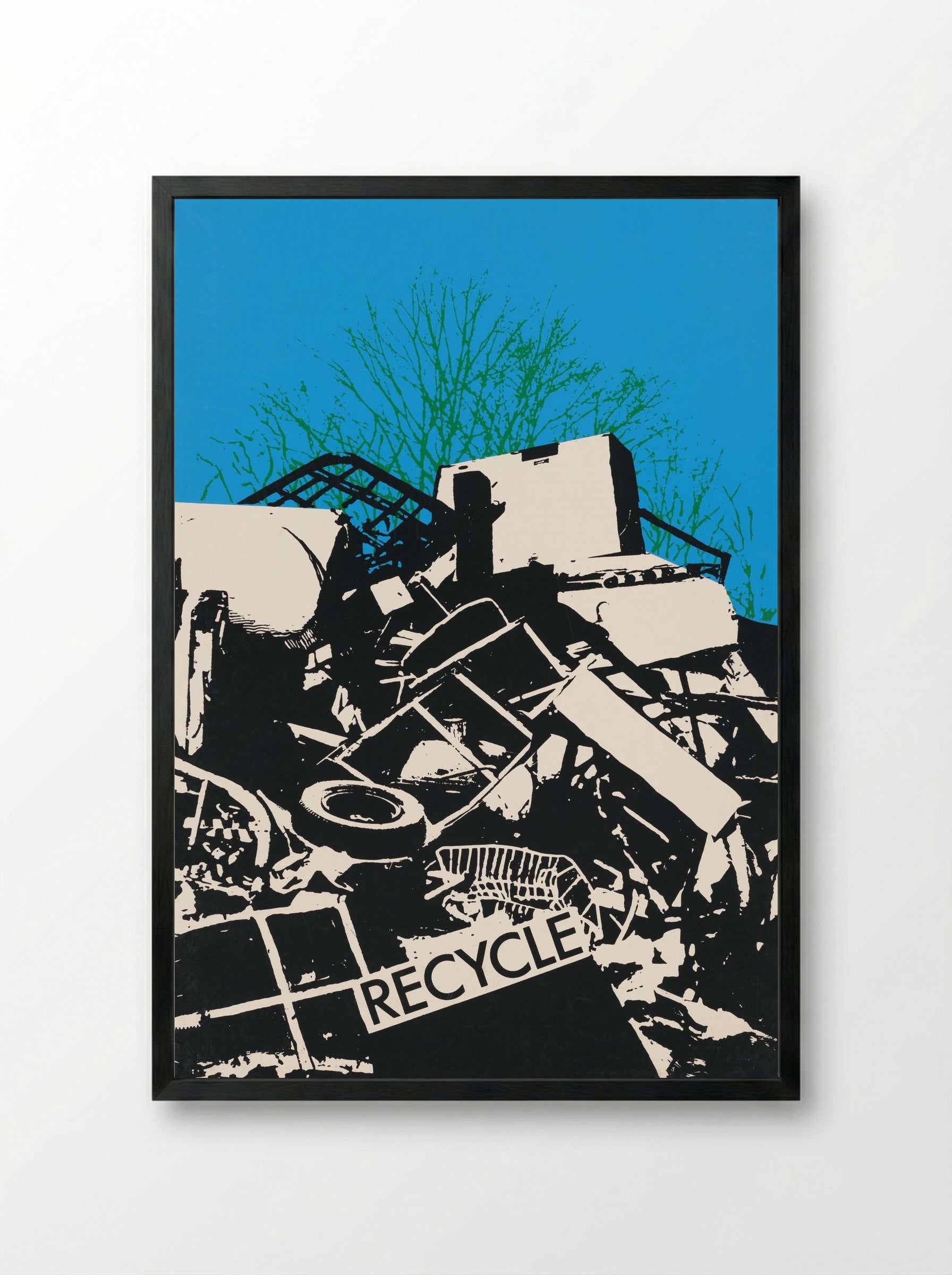 Recycle - Graphic Workshop - Framed Print Black