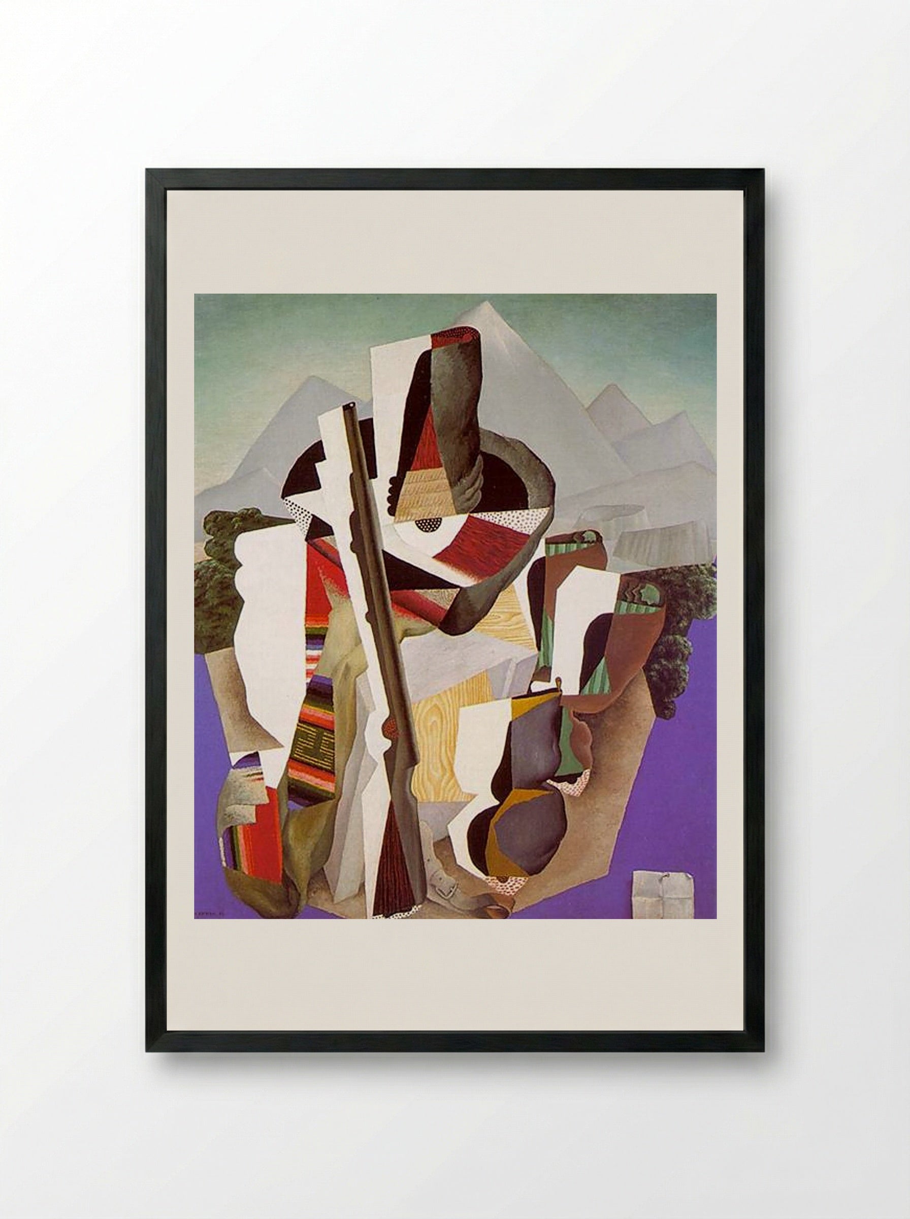Zapatista Landscape (The Guerrilla) - Diego Rivera - Framed Print Black