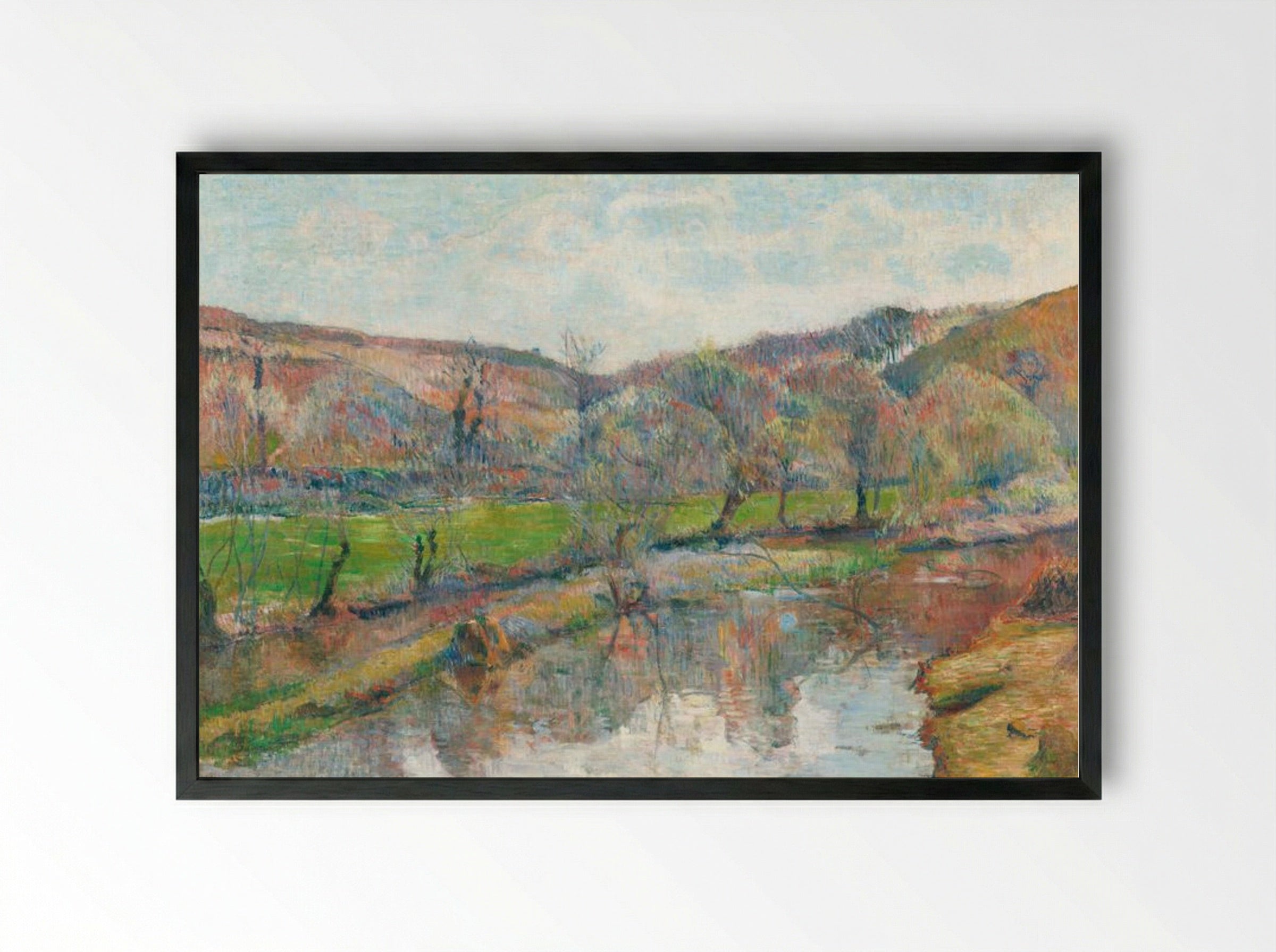 Brittany Landscape - Paul Gauguin - Framed Print Black