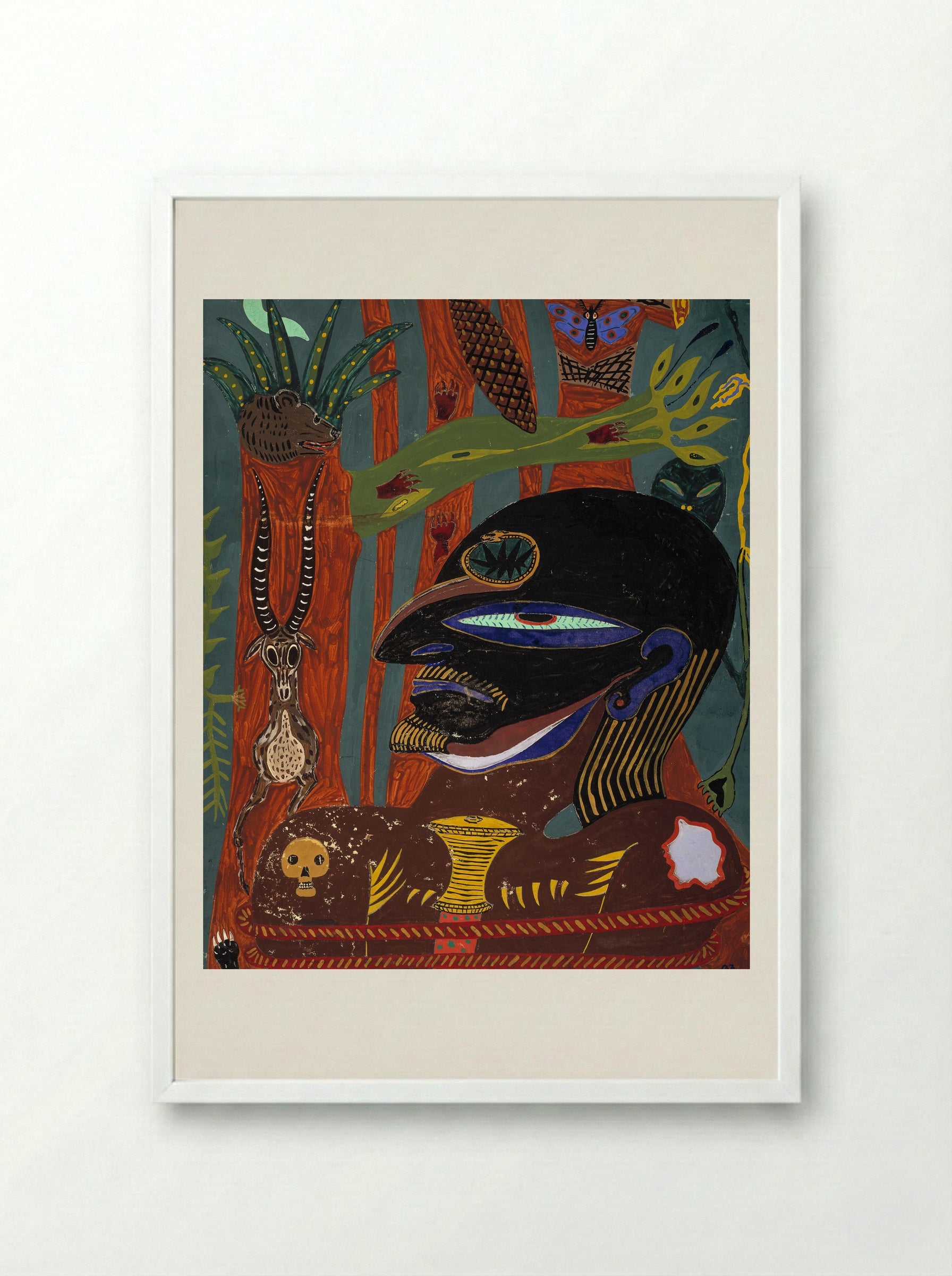 Eye of the Hunter - Edvard Petersen - Framed Print White