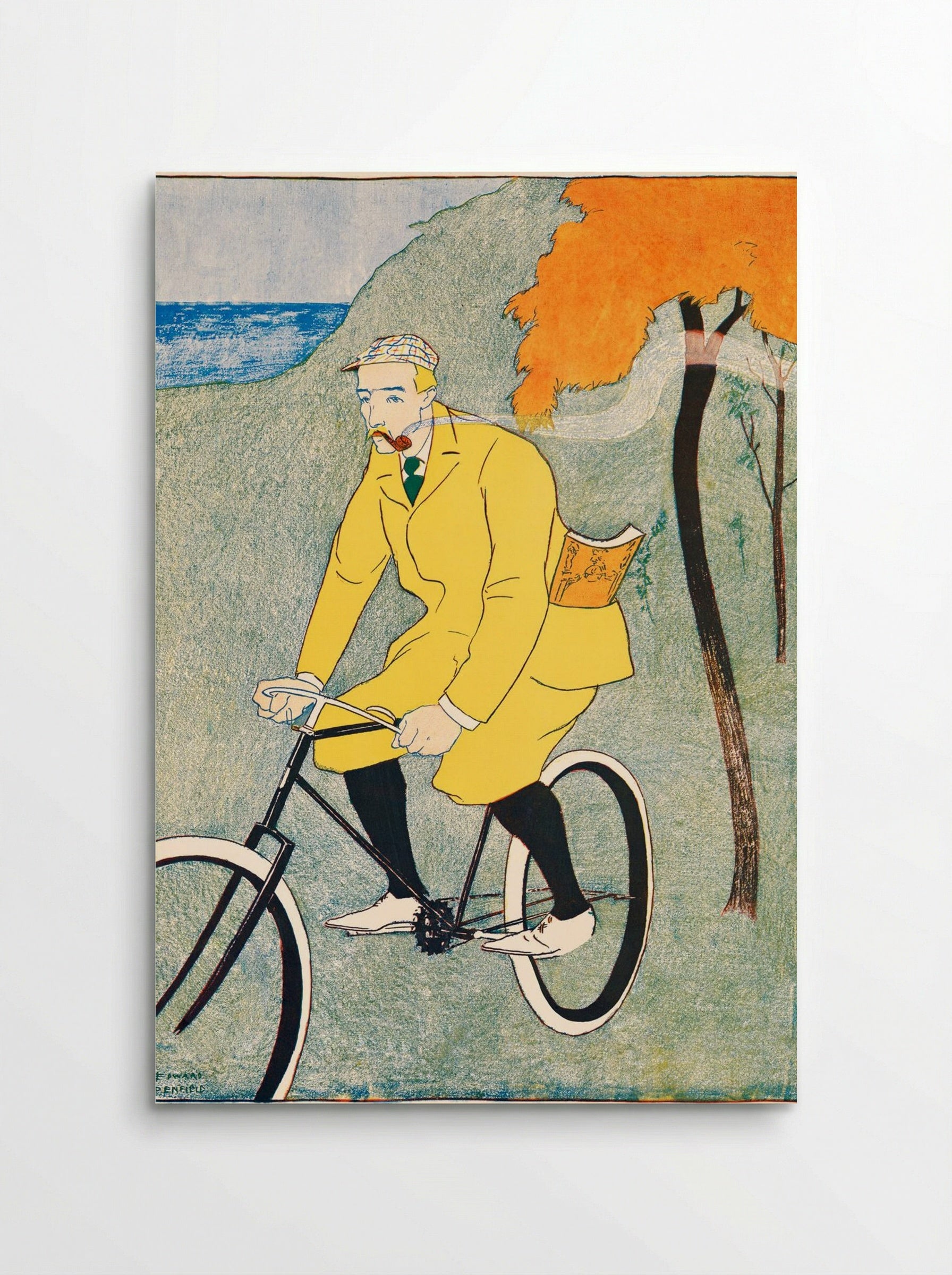 Man Riding Bicycle - Edward Penfield - Poster