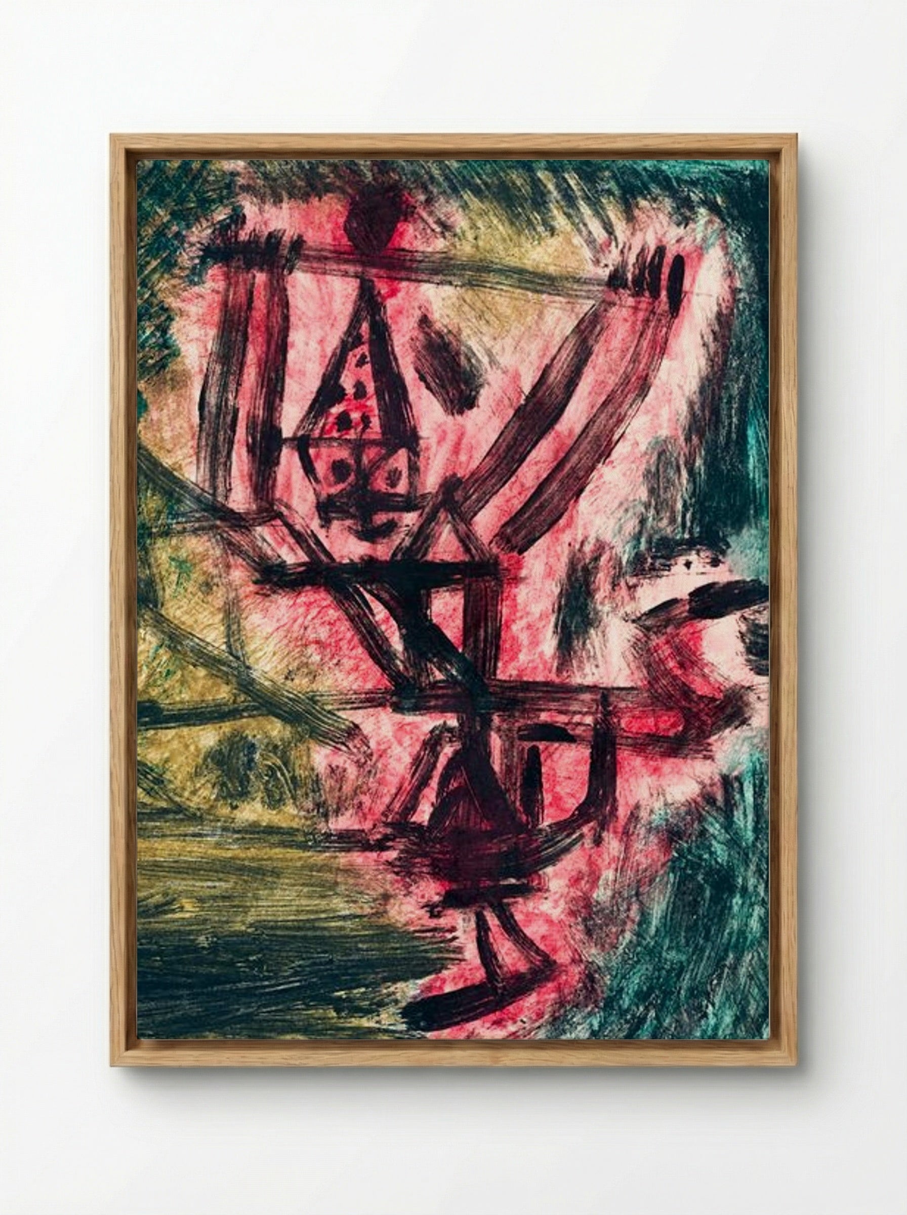 Feuer-Clown I (Fire Clown) - Paul Klee - Framed Canvas Wood