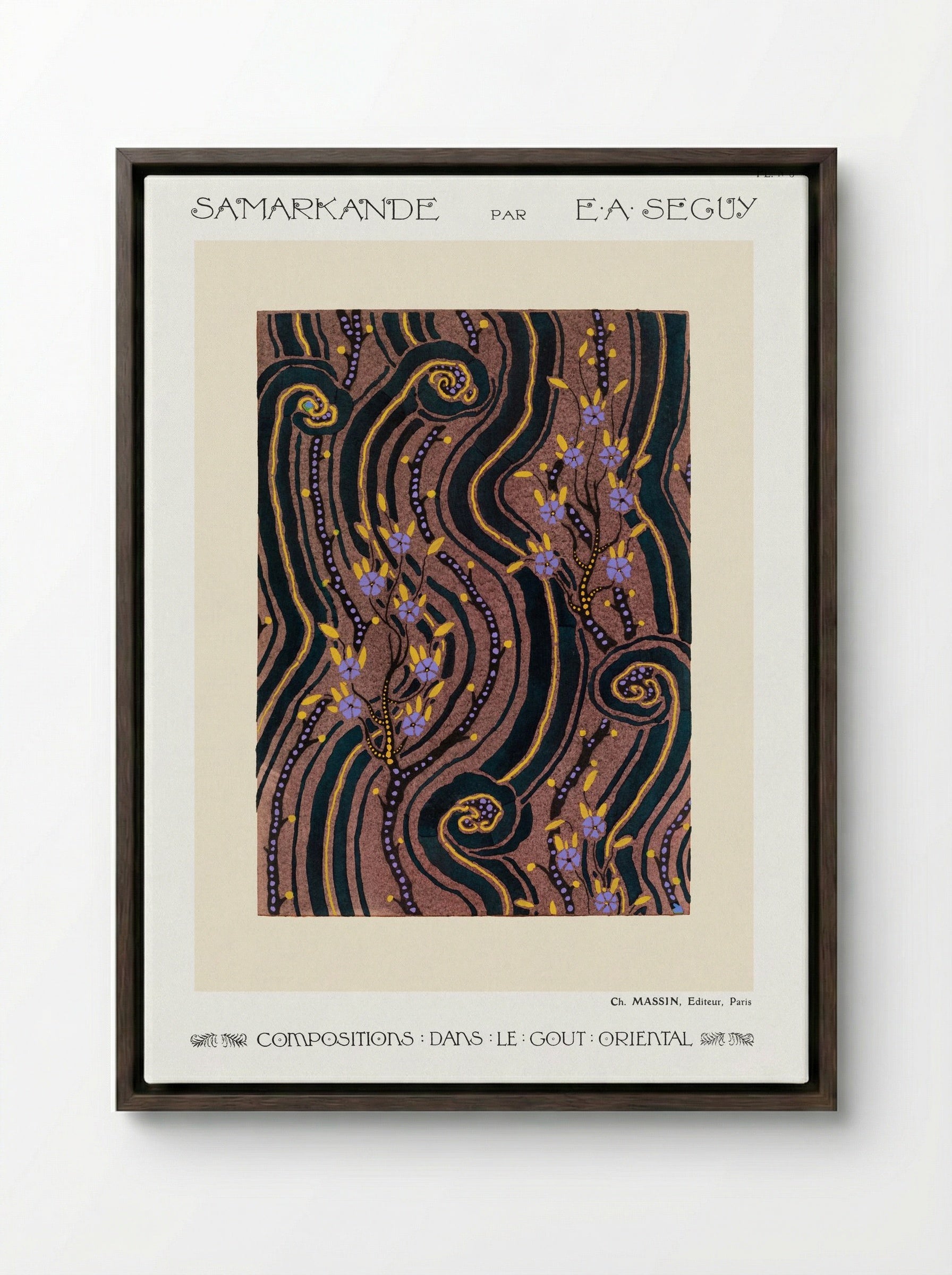 Samarkande (Plate 8, Compositions in the Oriental Style) - Émile-Allain Séguy - Framed Canvas Dark Wood