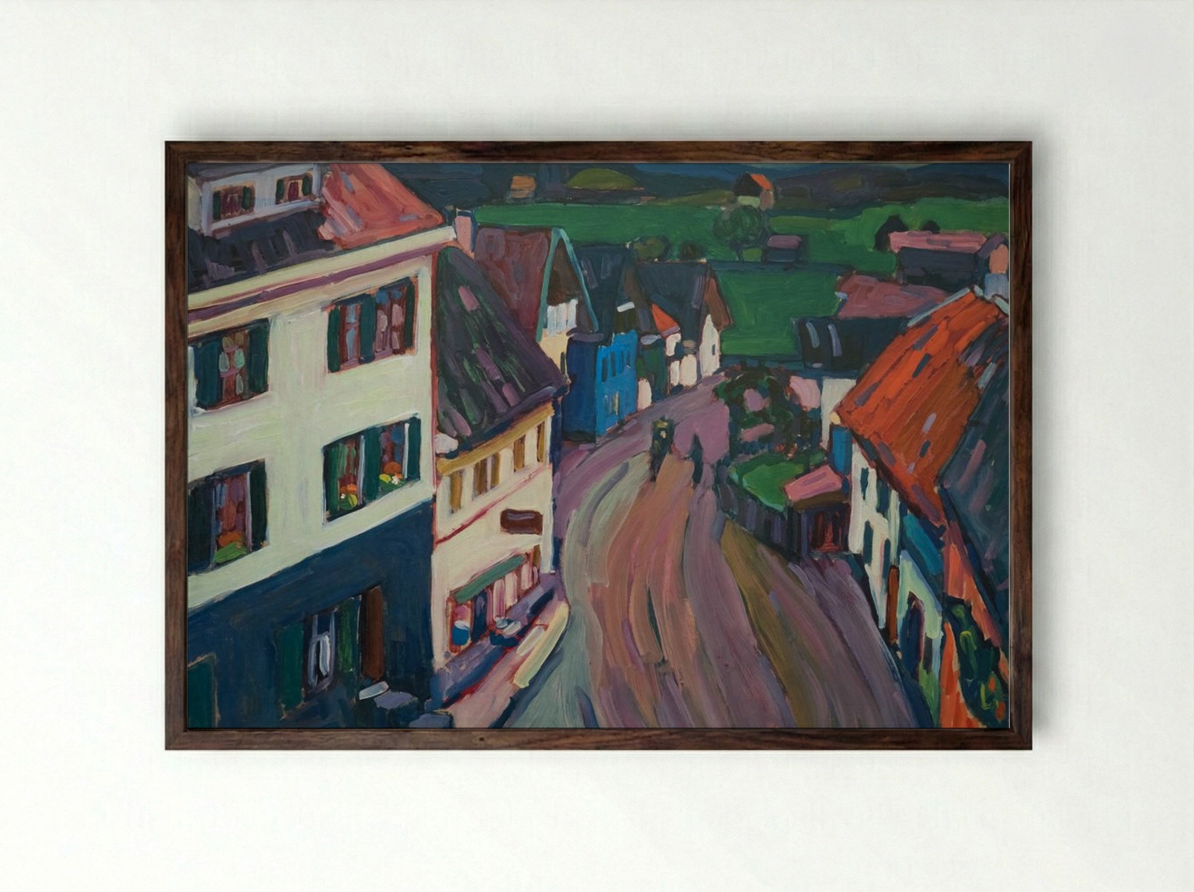 View from the Window of the Griesbräu - Alexej von Jawlensky - Framed Print Dark Wood