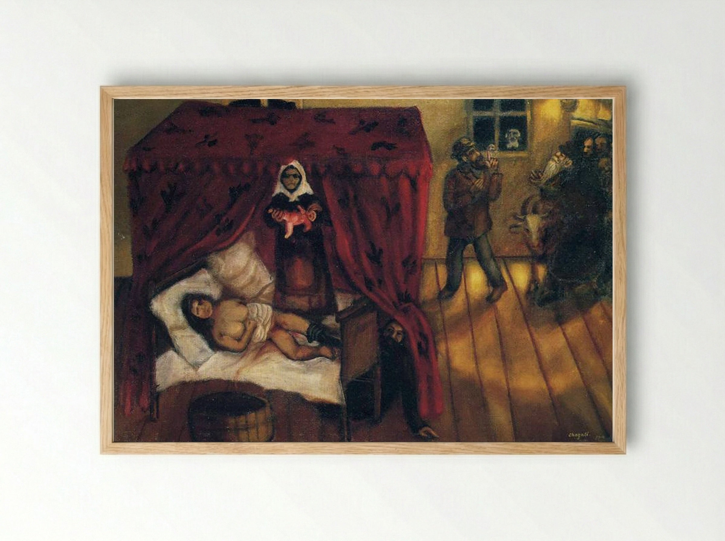 Birth - Marc Chagall - Framed Print Wood