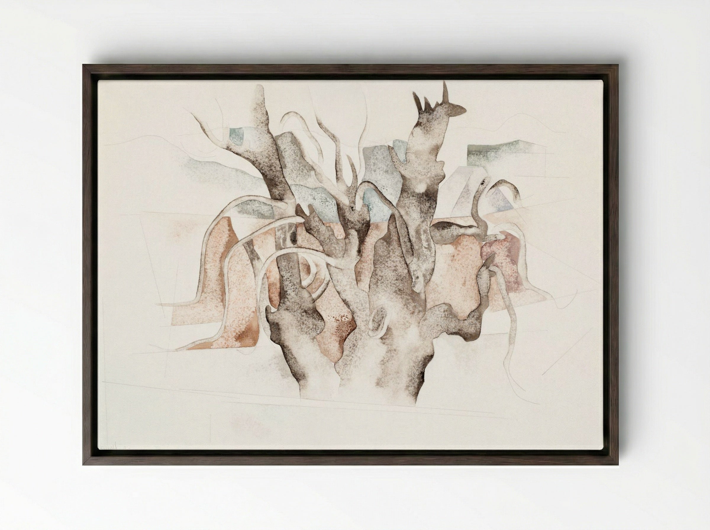 Bermuda Tree - Charles Demuth - Framed Canvas Dark Wood