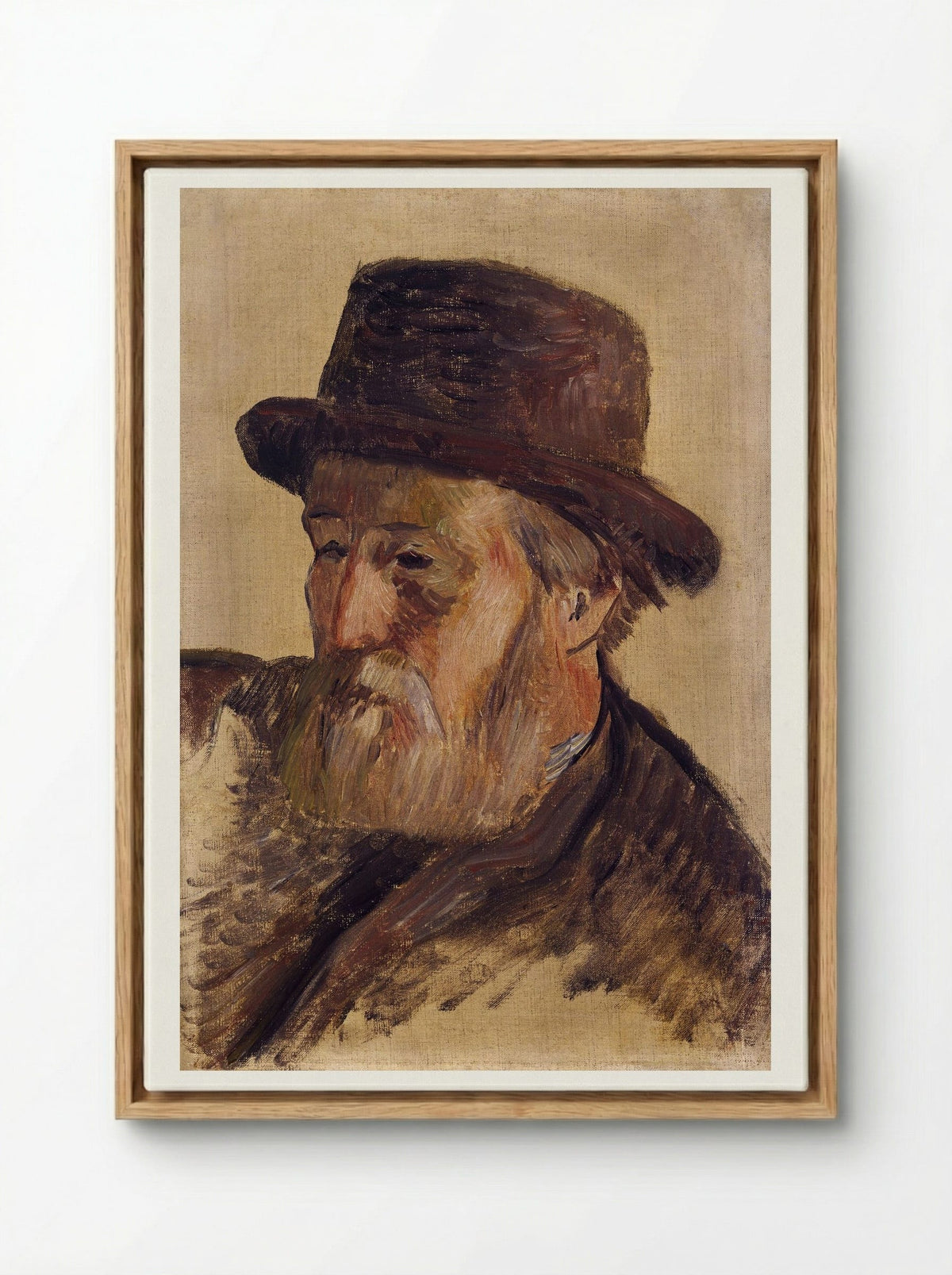 Portrait of a Man - Paul Gauguin - Framed Canvas Wood