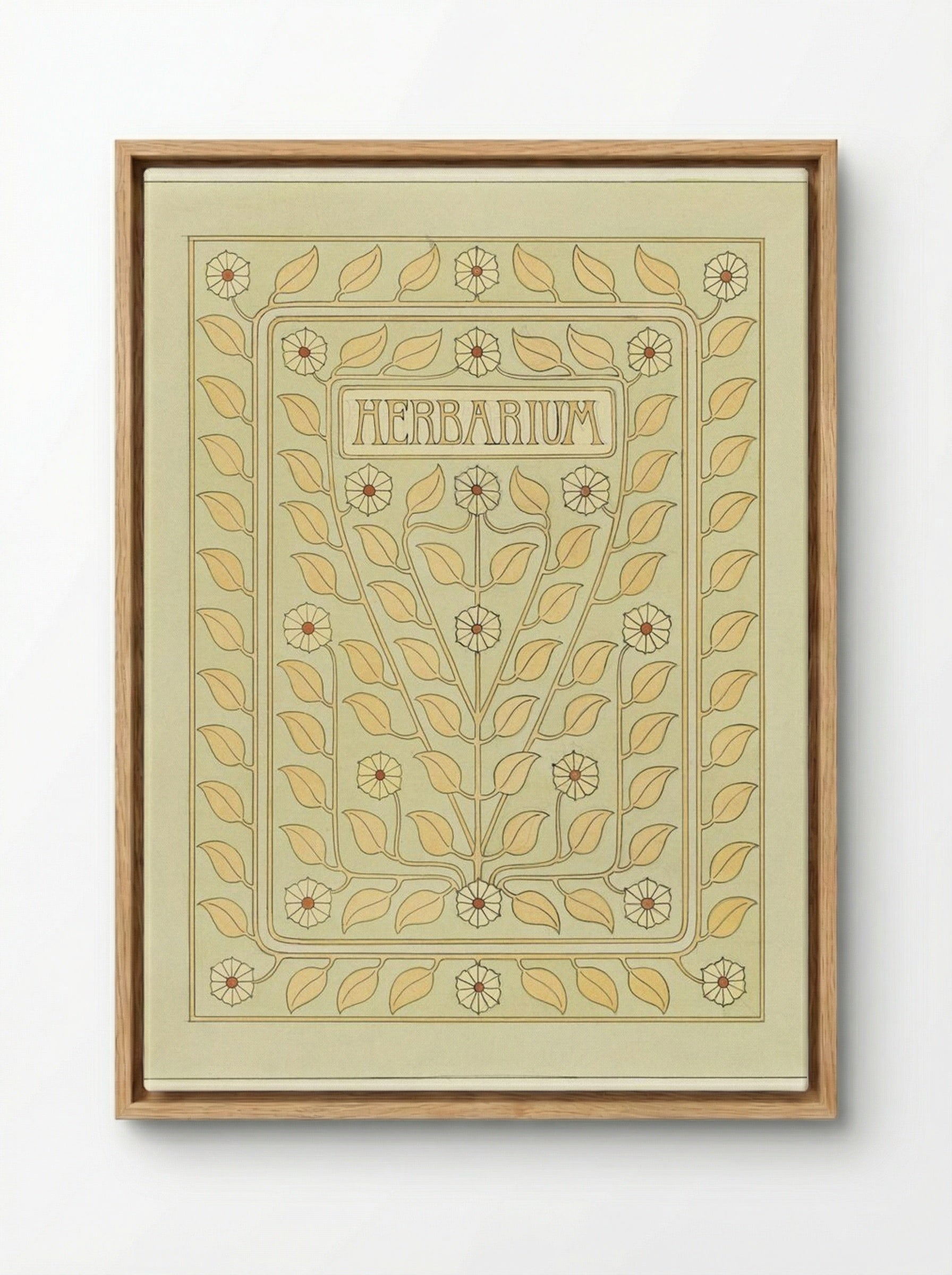 Design for Herbarium Book Cover - Julie de Graag - Framed Canvas Wood
