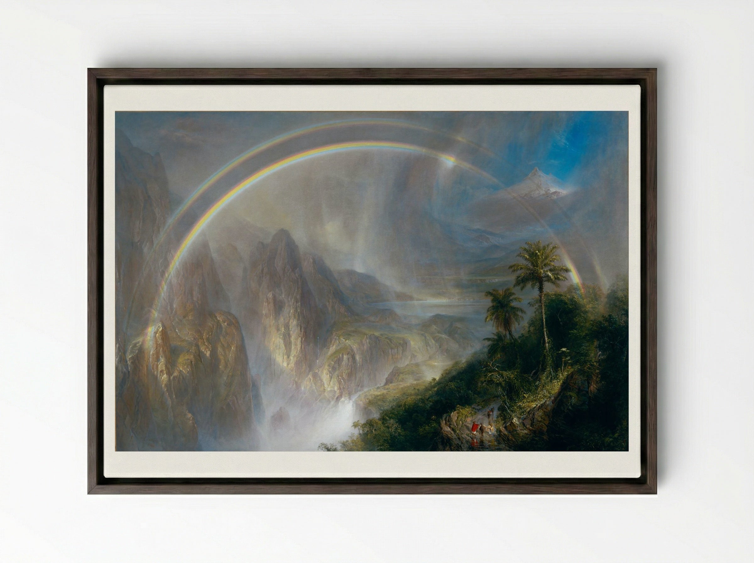 Rainy Season in the Tropics - Frederic Edwin Church - Framed Canvas Dark Wood