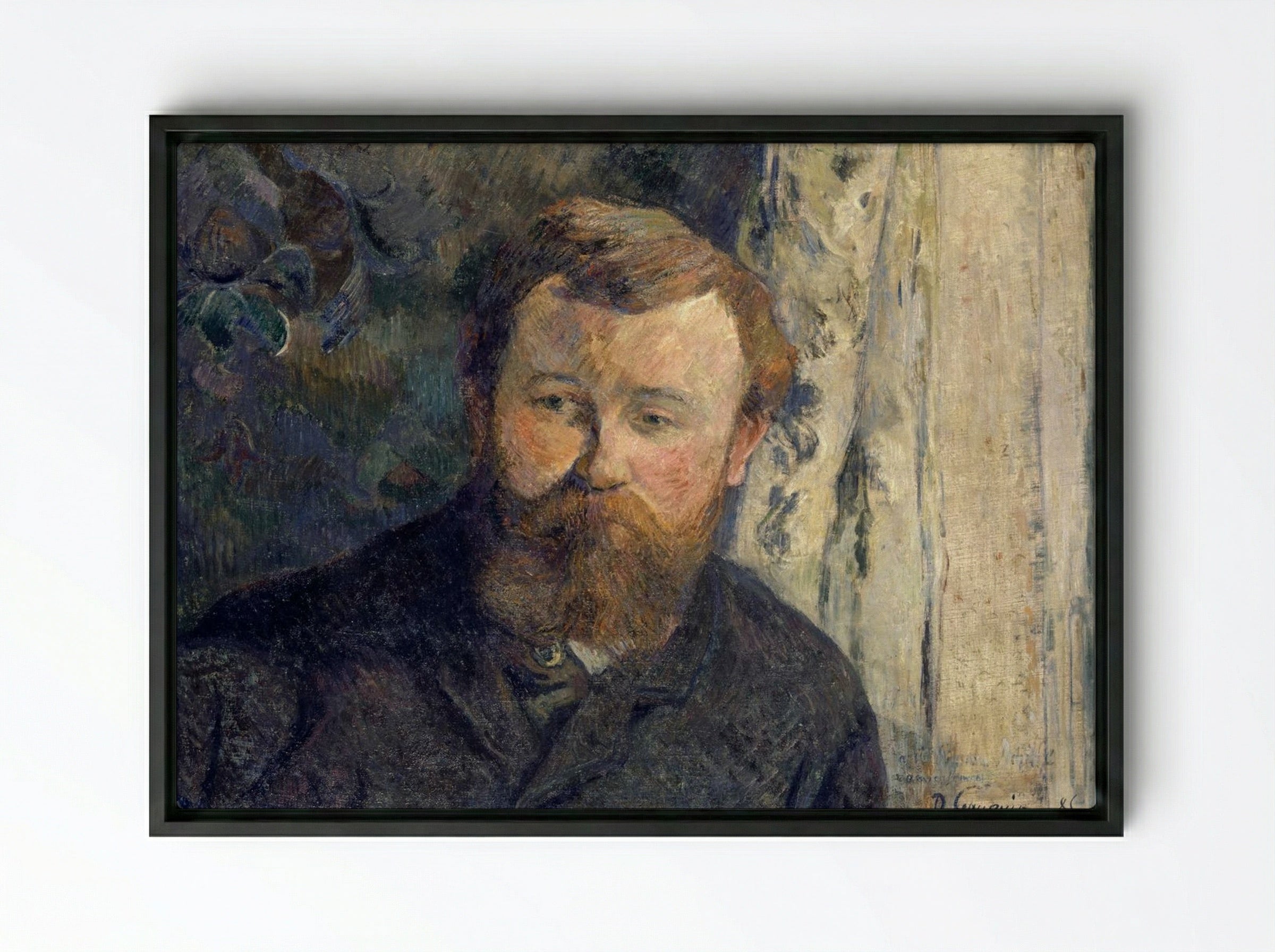 Portrait of Achille Granchi-Taylor - Paul Gauguin - Framed Canvas Black
